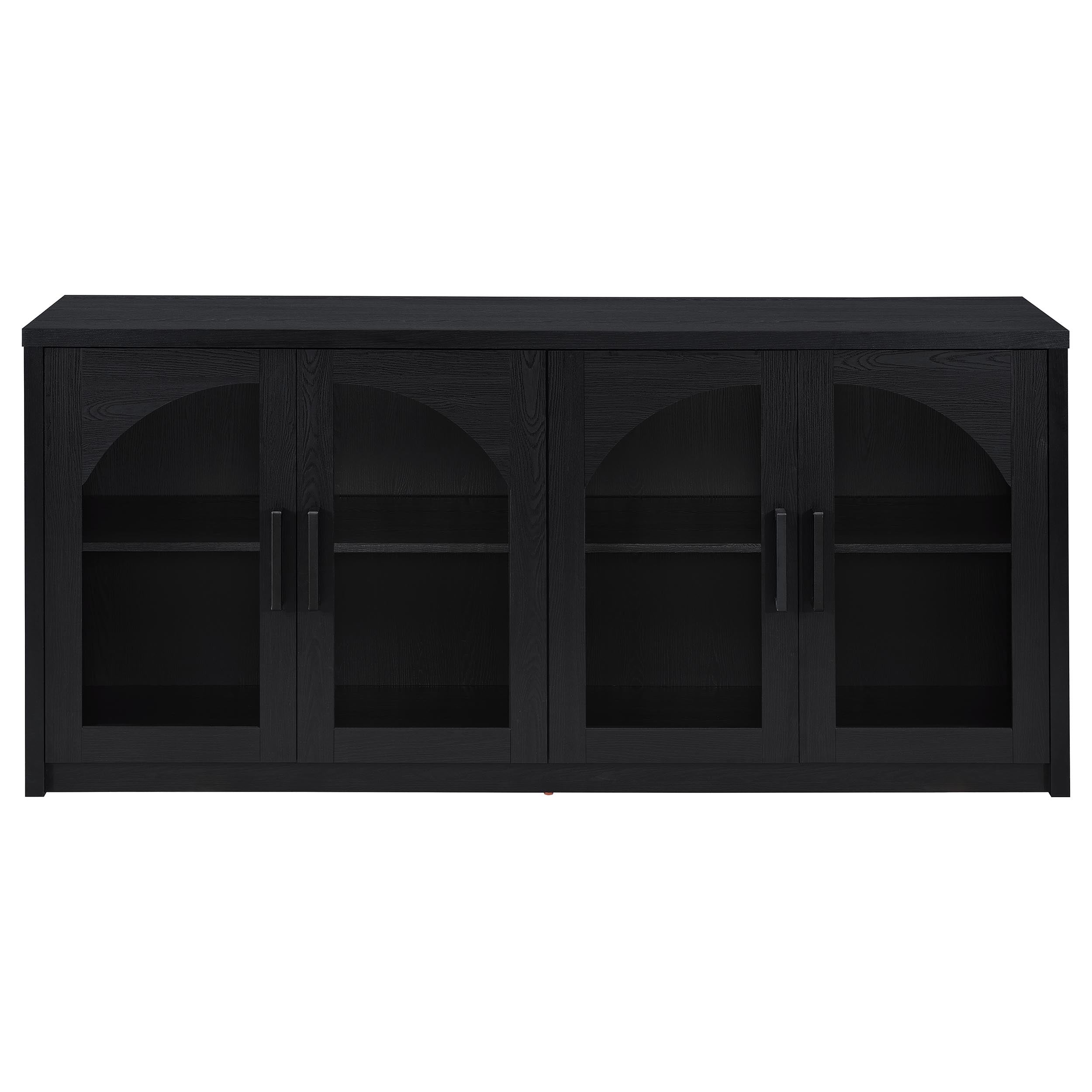Riva 4-door Dining Sideboard Buffet Storage Credenza Black-