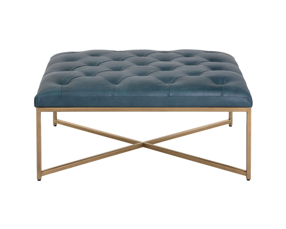Sunpan Endall Ottoman - Antique Brass