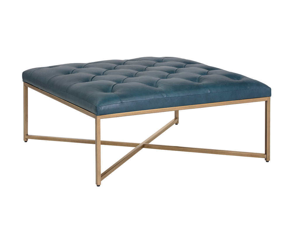 Sunpan Endall Ottoman - Antique Brass