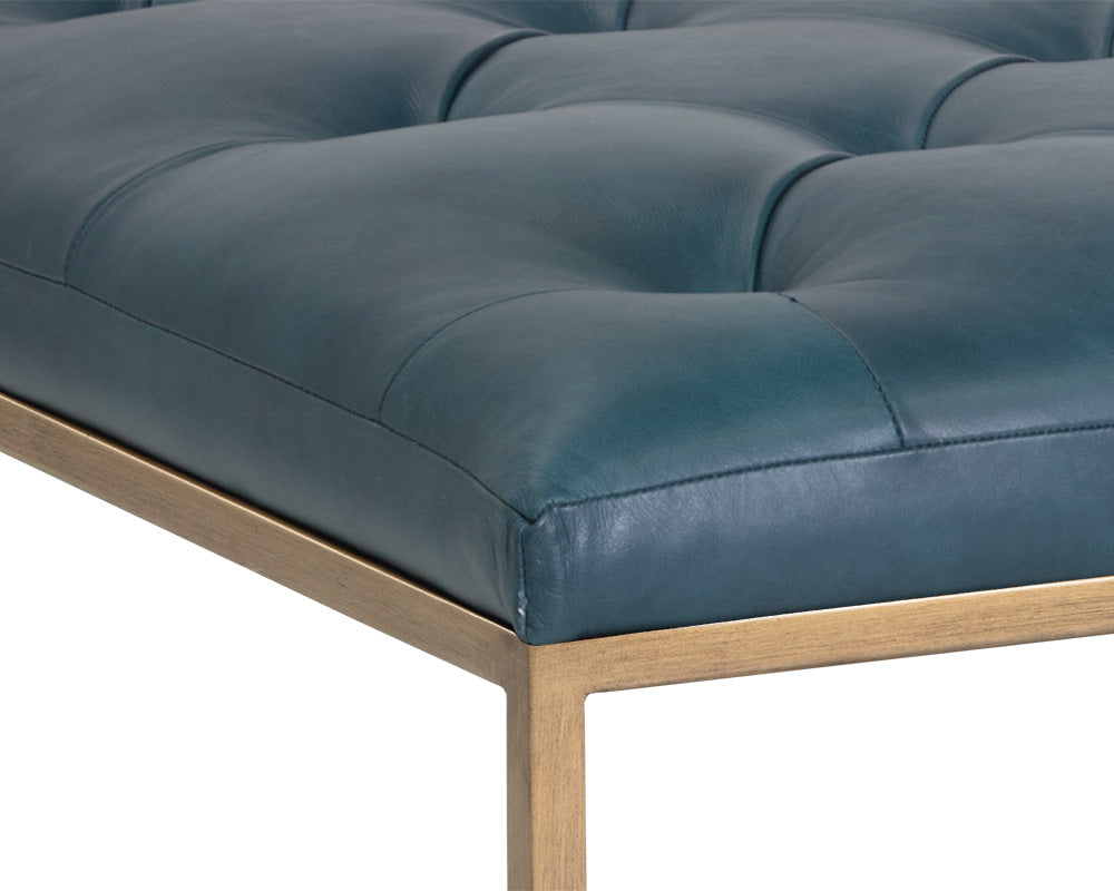 Sunpan Endall Ottoman - Antique Brass