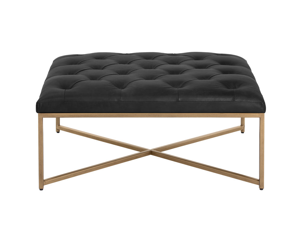 Sunpan Endall Ottoman - Antique Brass