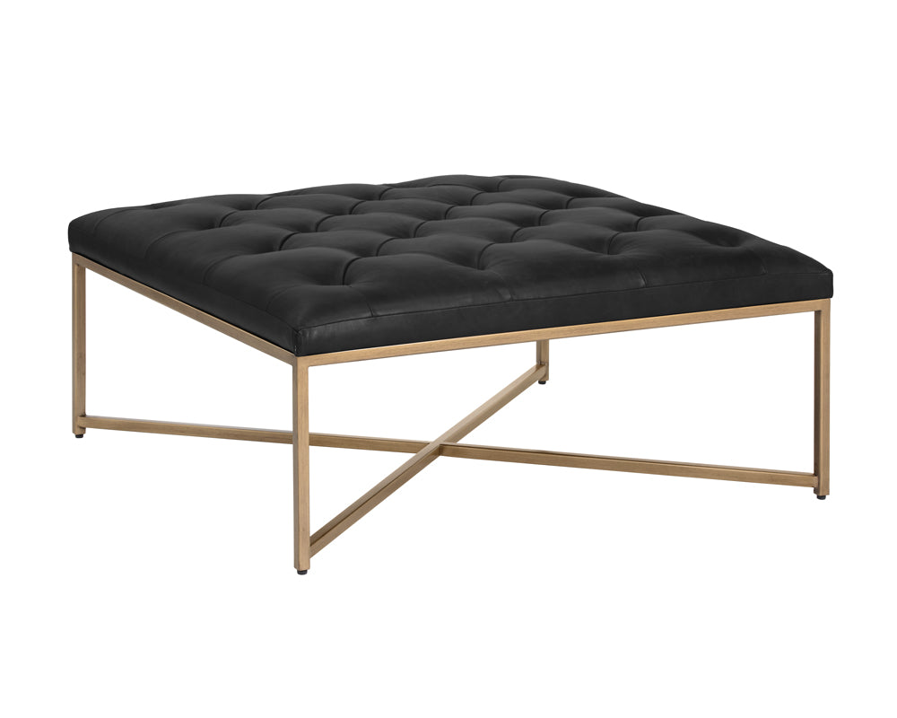 Sunpan Endall Ottoman - Antique Brass
