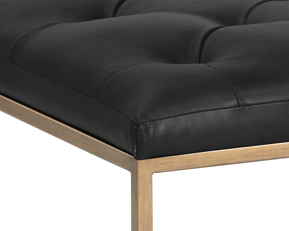 Sunpan Endall Ottoman - Antique Brass