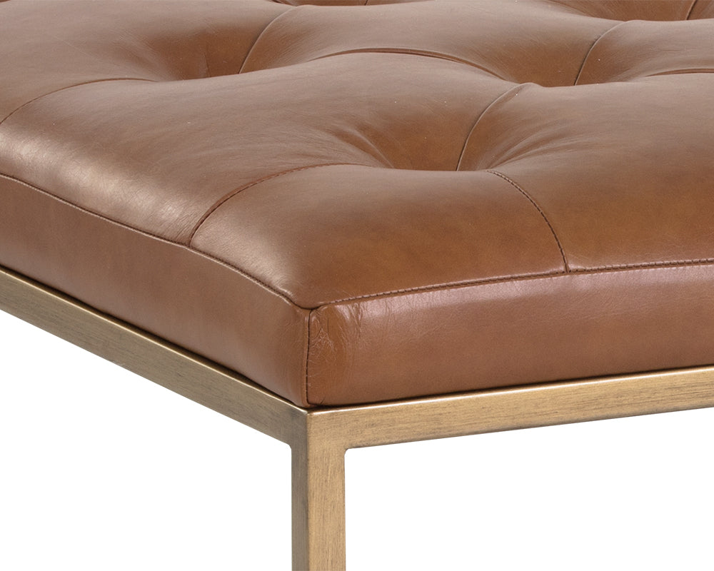 Sunpan Endall Ottoman - Antique Brass