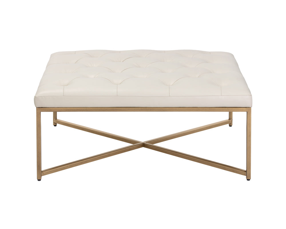 Sunpan Endall Ottoman - Antique Brass