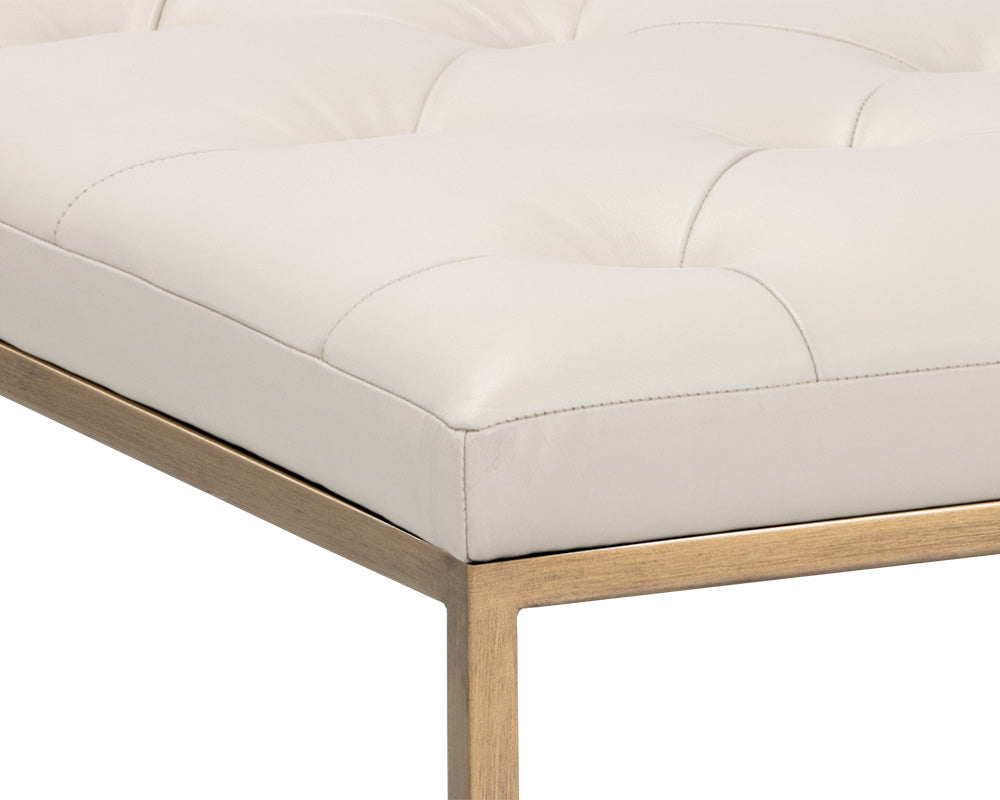 Sunpan Endall Ottoman - Antique Brass
