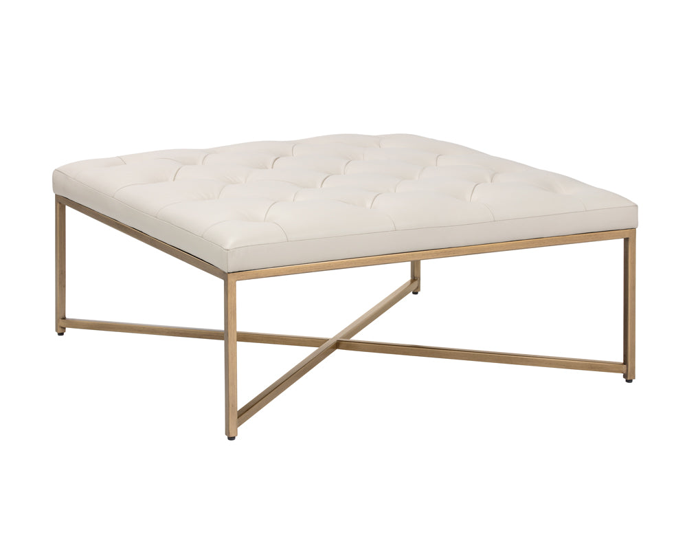 Sunpan Endall Ottoman - Antique Brass