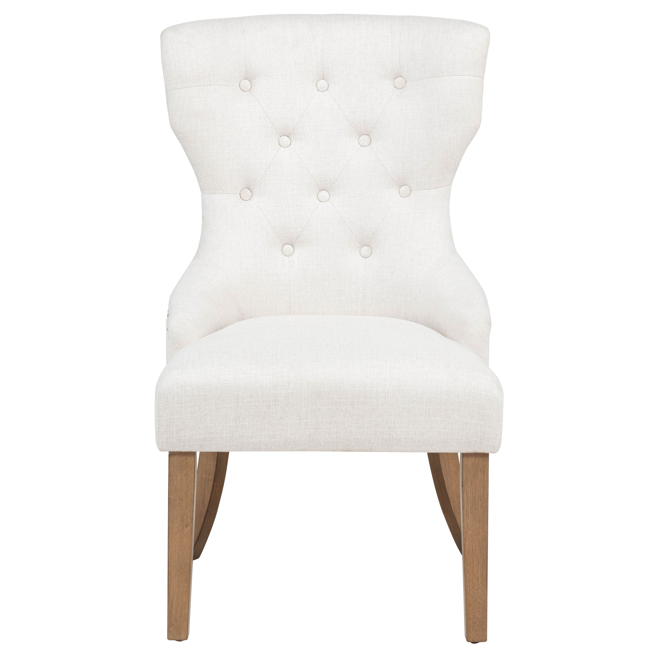 Baney Fabric Upholstered Dining Side Chair Beige and Rustic Grey-CoasterElevations