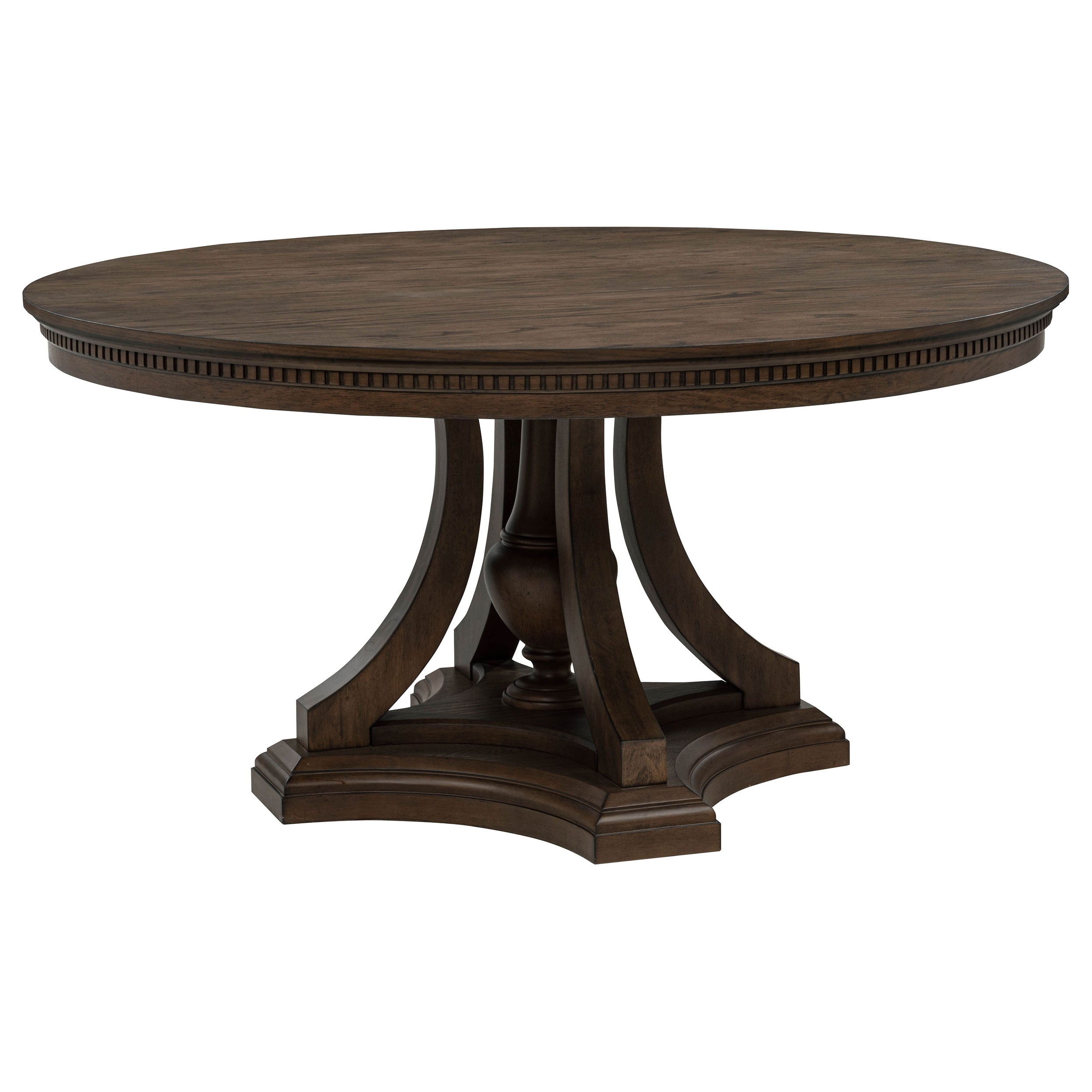 Ridgewell Round Pedestal Dining Table Dark Oak-