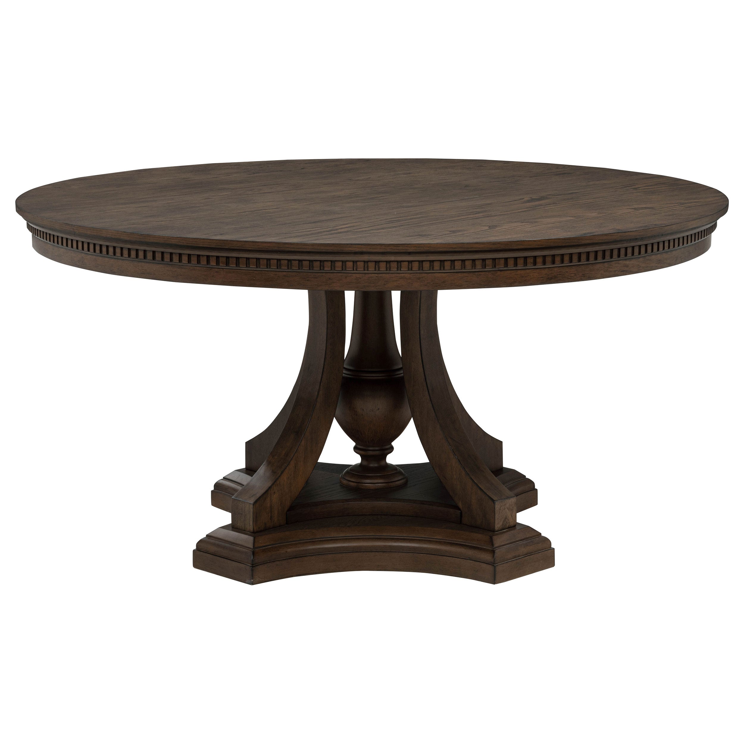 Ridgewell Round Pedestal Dining Table Dark Oak-
