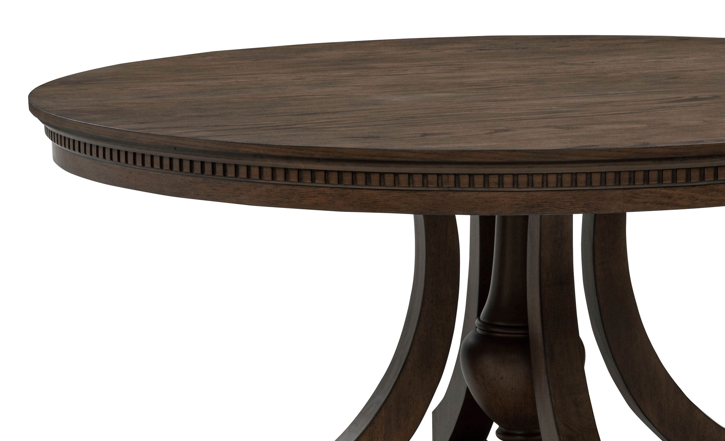 Ridgewell Round Pedestal Dining Table Dark Oak-