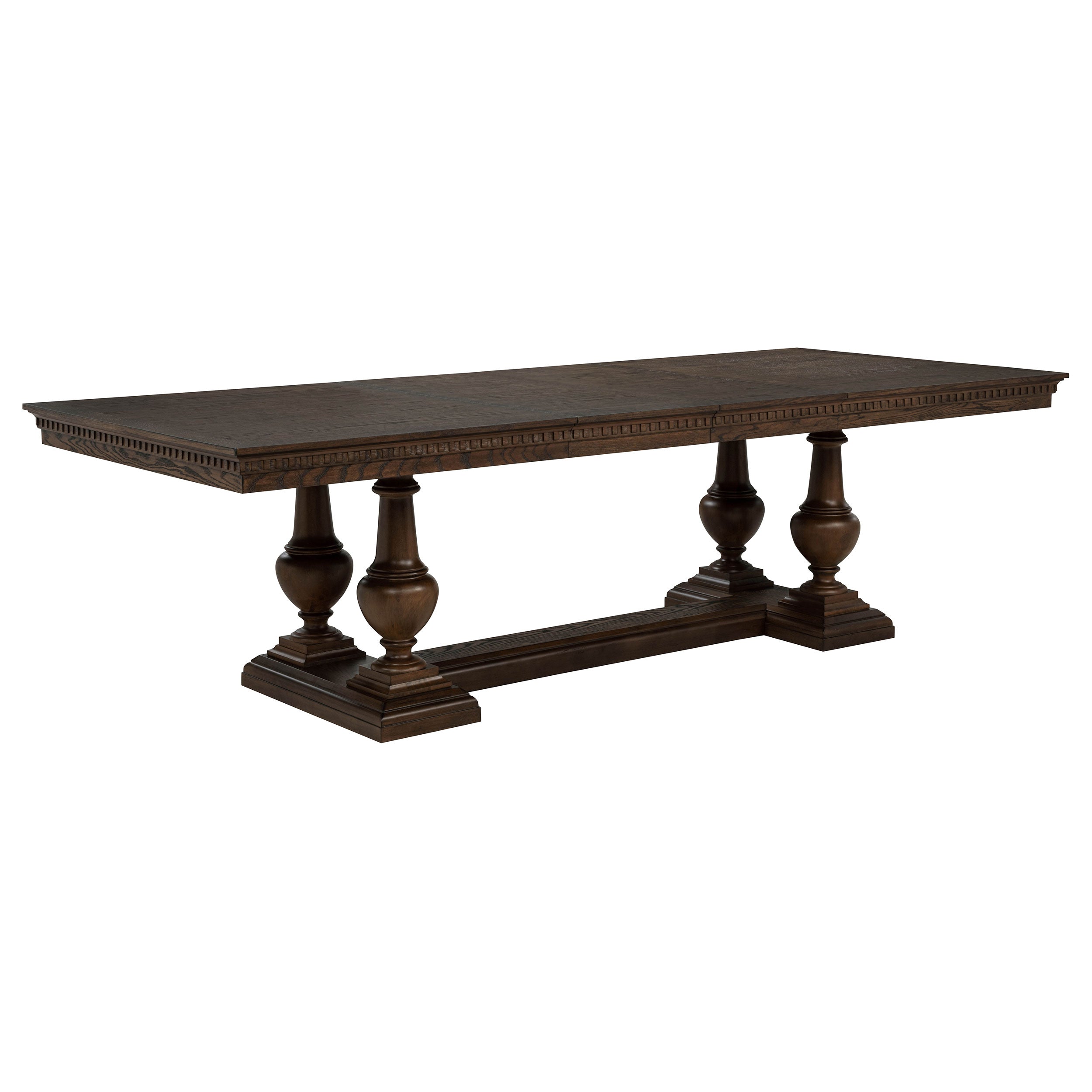 Ridgewell Rectangular Trestle Dining Table Dark Oak-
