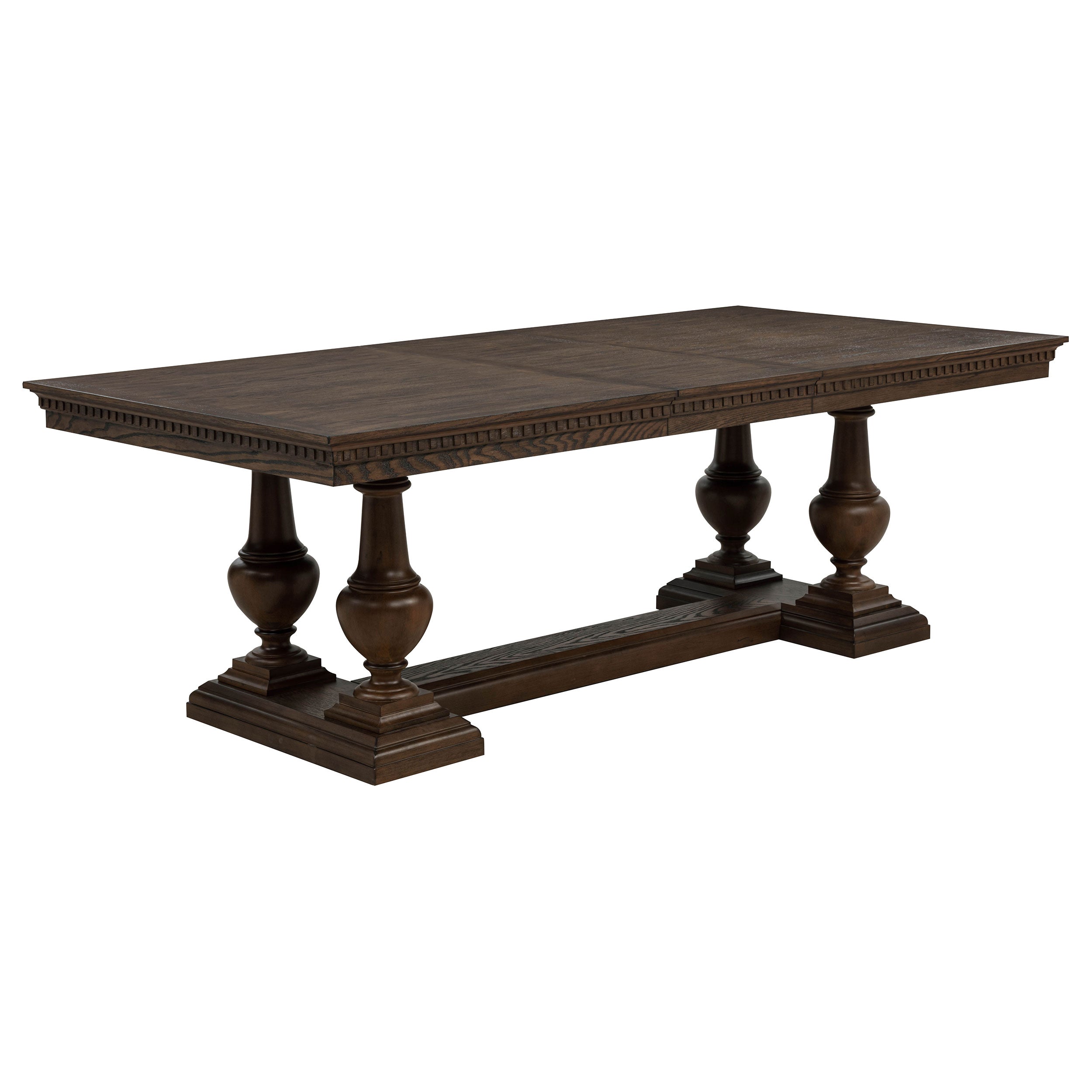 Ridgewell Rectangular Trestle Dining Table Dark Oak-
