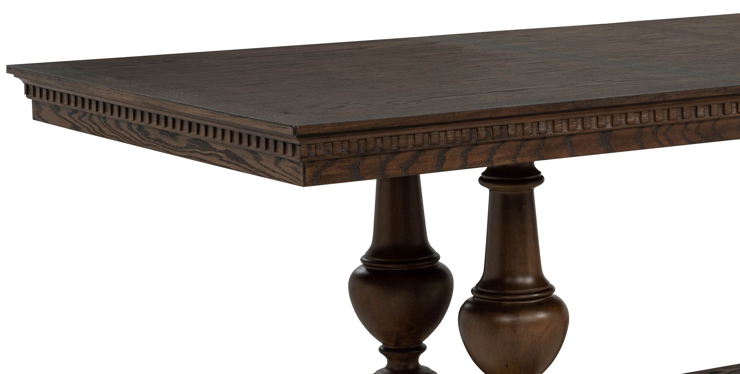 Ridgewell Rectangular Trestle Dining Table Dark Oak-