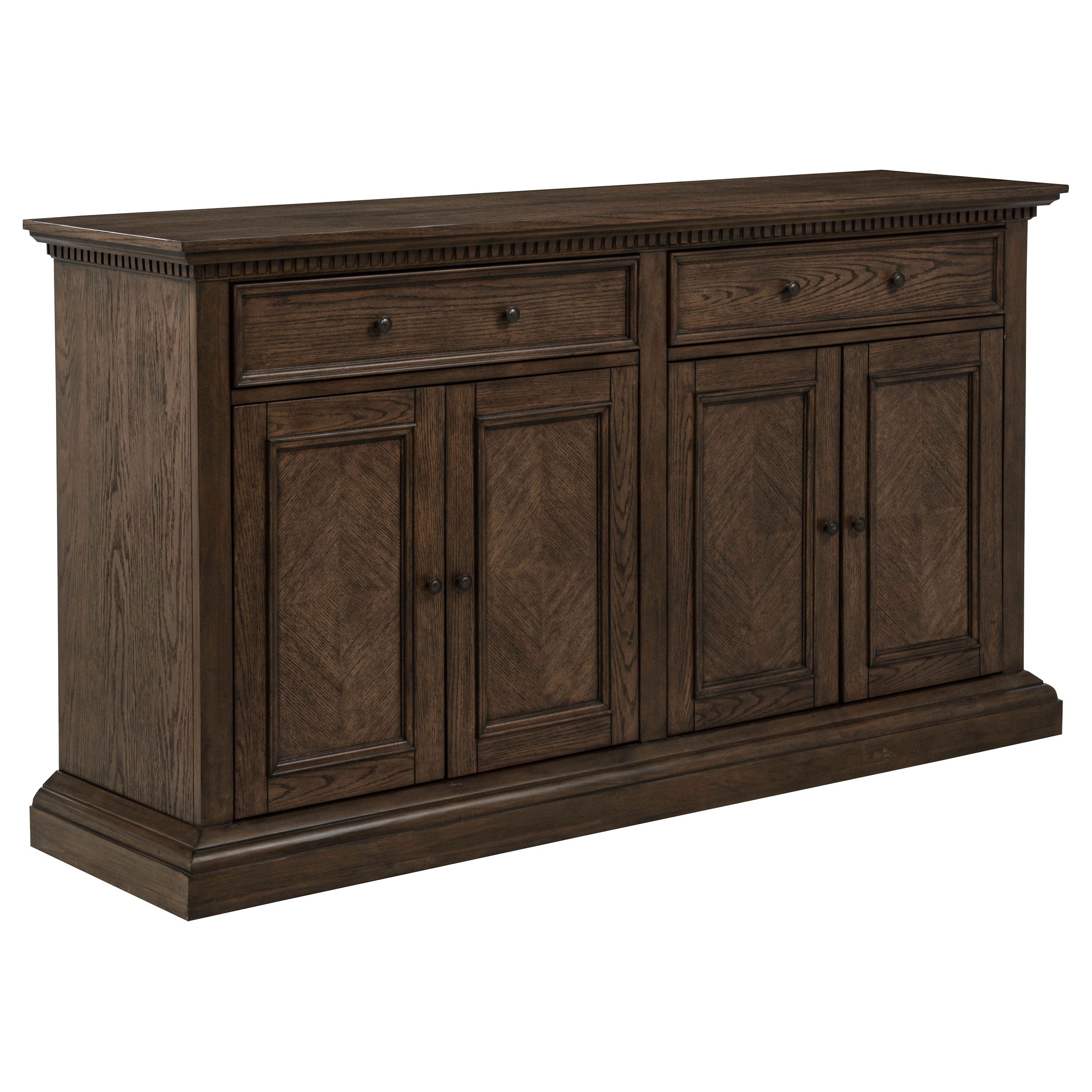 Ridgewell 2-drawer 4-door Dining Server Dark Oak-