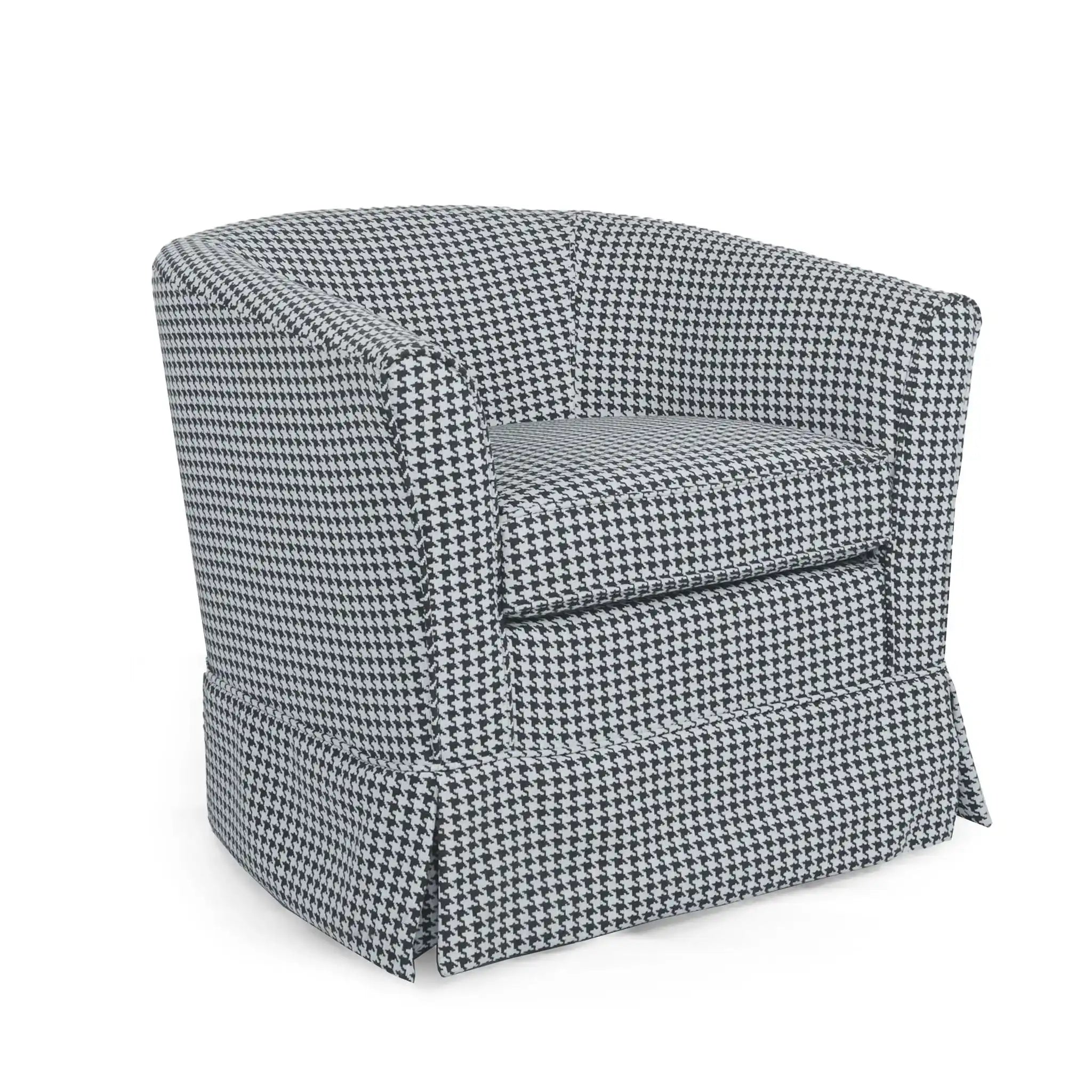 Zeniqua - Upholstered Velvet Swivel Chair With Loose Cover