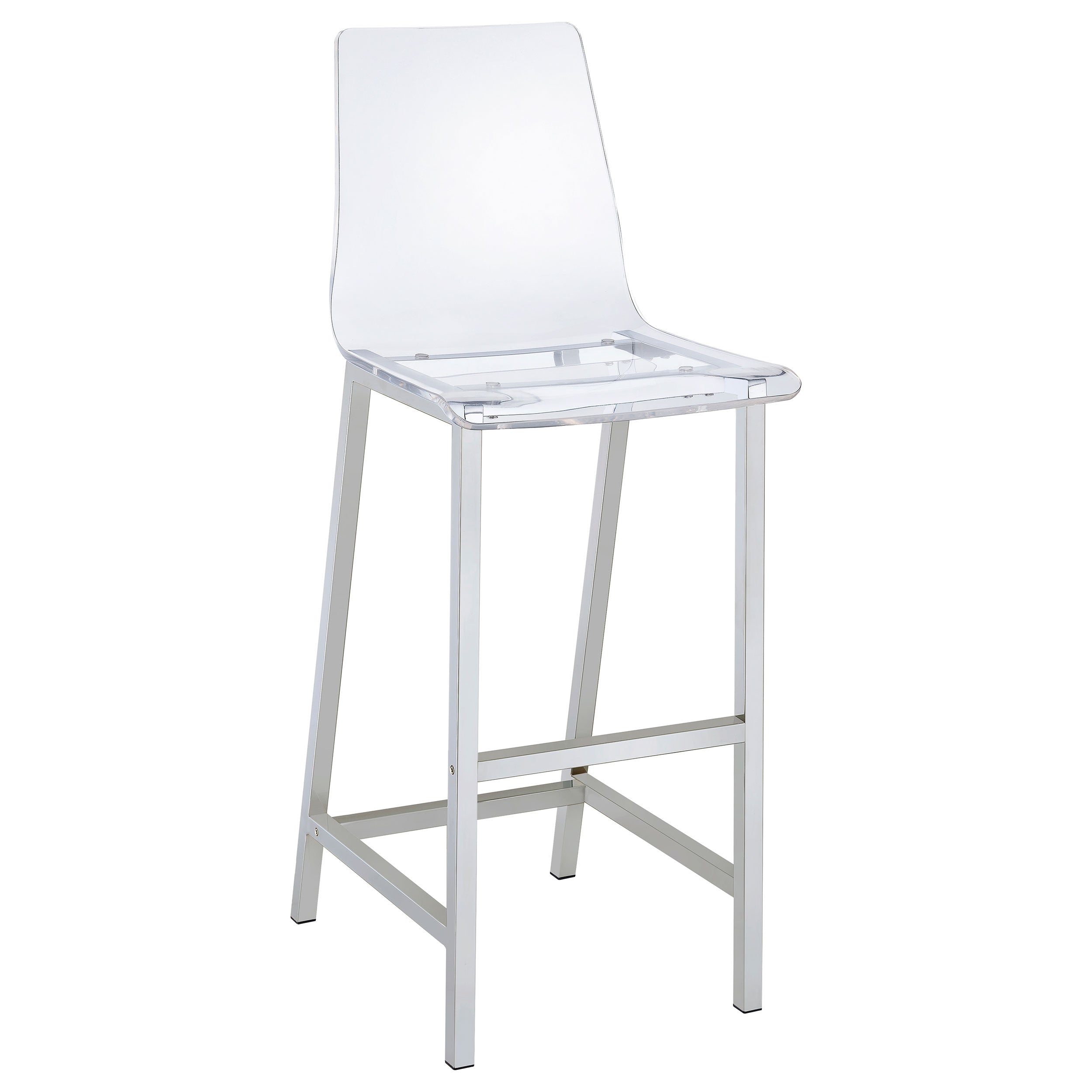 Tolbert 5-piece Bar Set with Acrylic Chairs Clear and Chrome-
