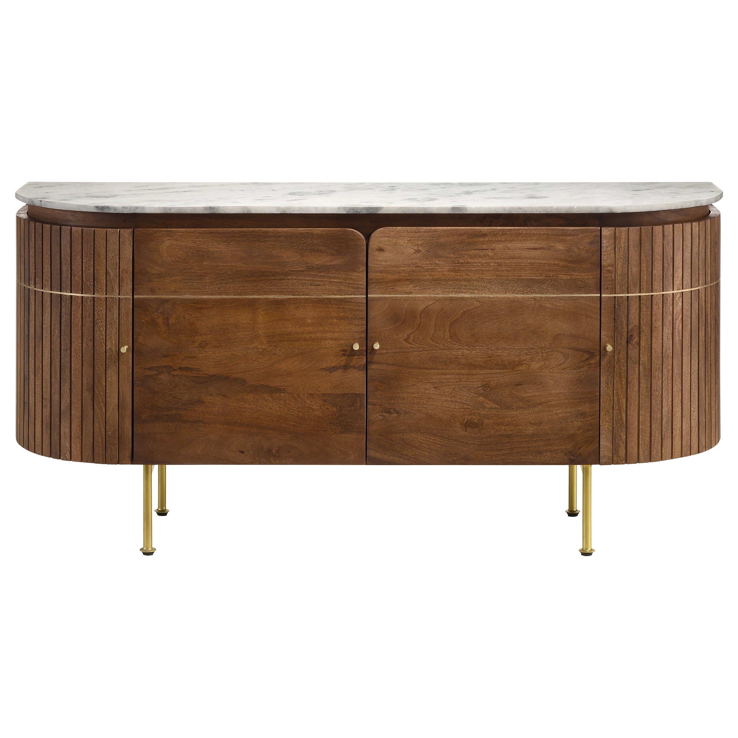 Ortega 4-door Marble Top Sideboard Buffet Cabinet Natural-CoasterElevations