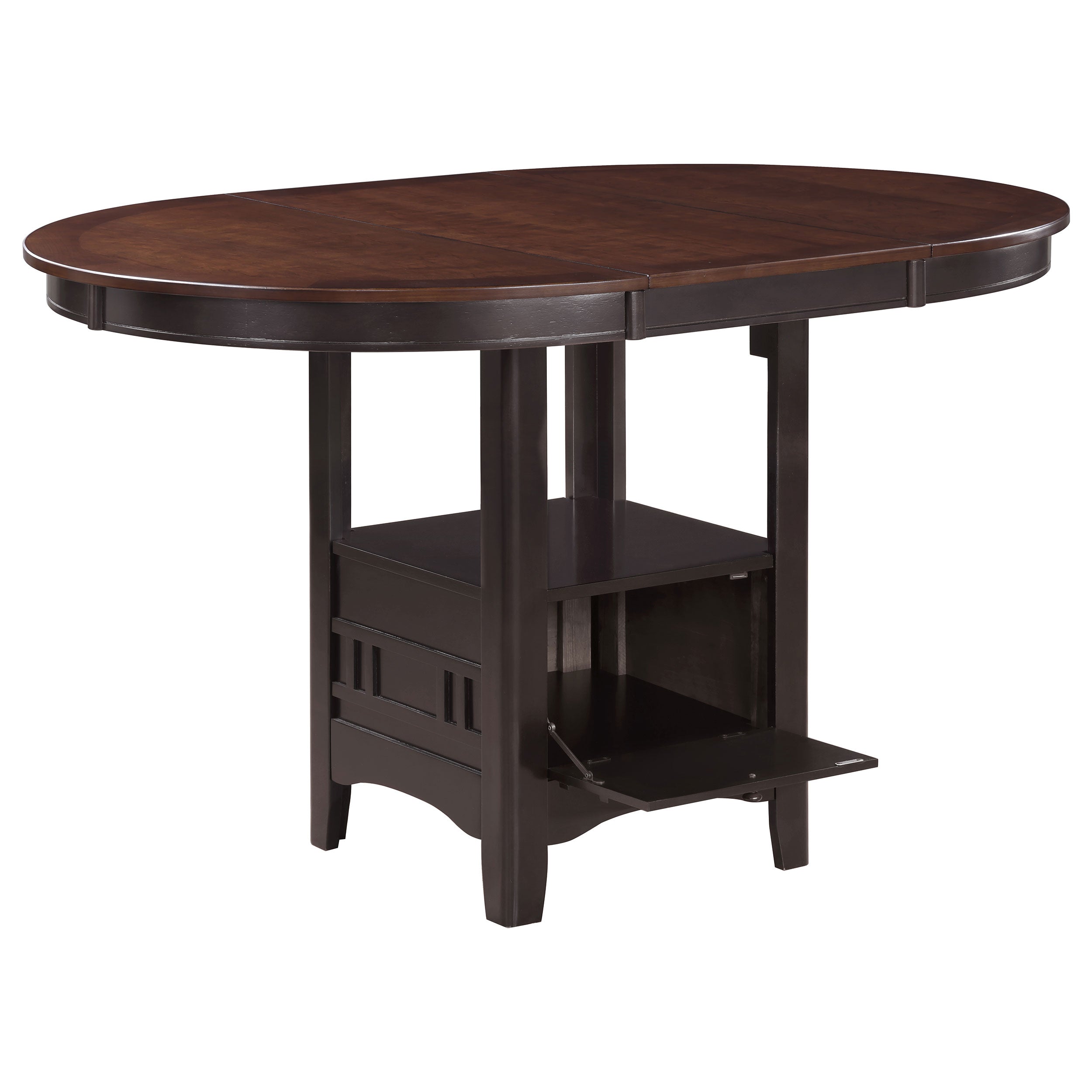 Lavon Oval 60-inch Counter Height Extension Dining Table Chestnut-CoasterEveryday