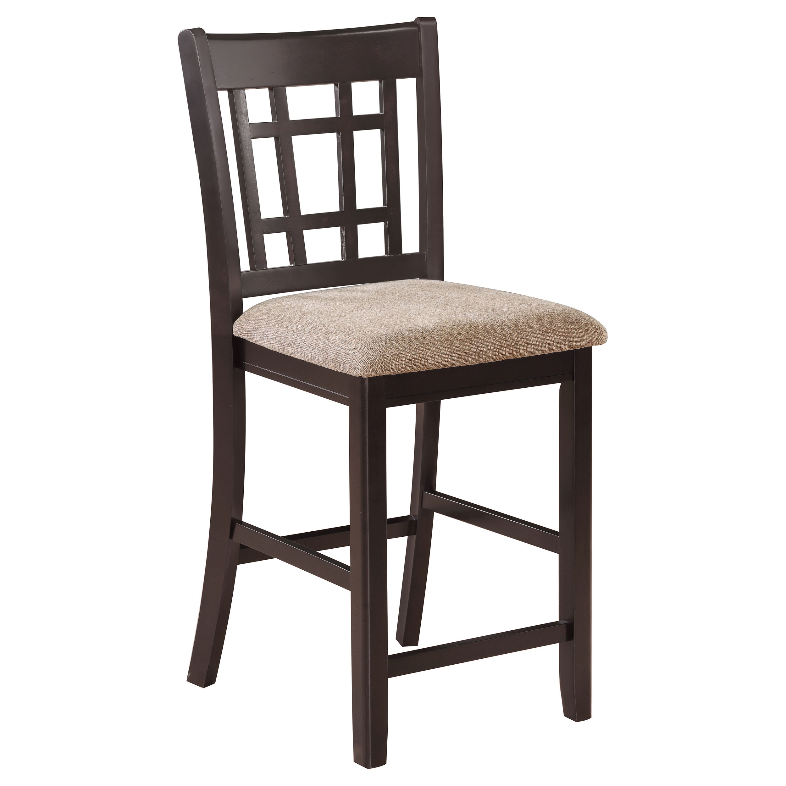 Lavon Wood Counter Height Dining Chair Tan and Espresso (Set of 2)-CoasterEveryday