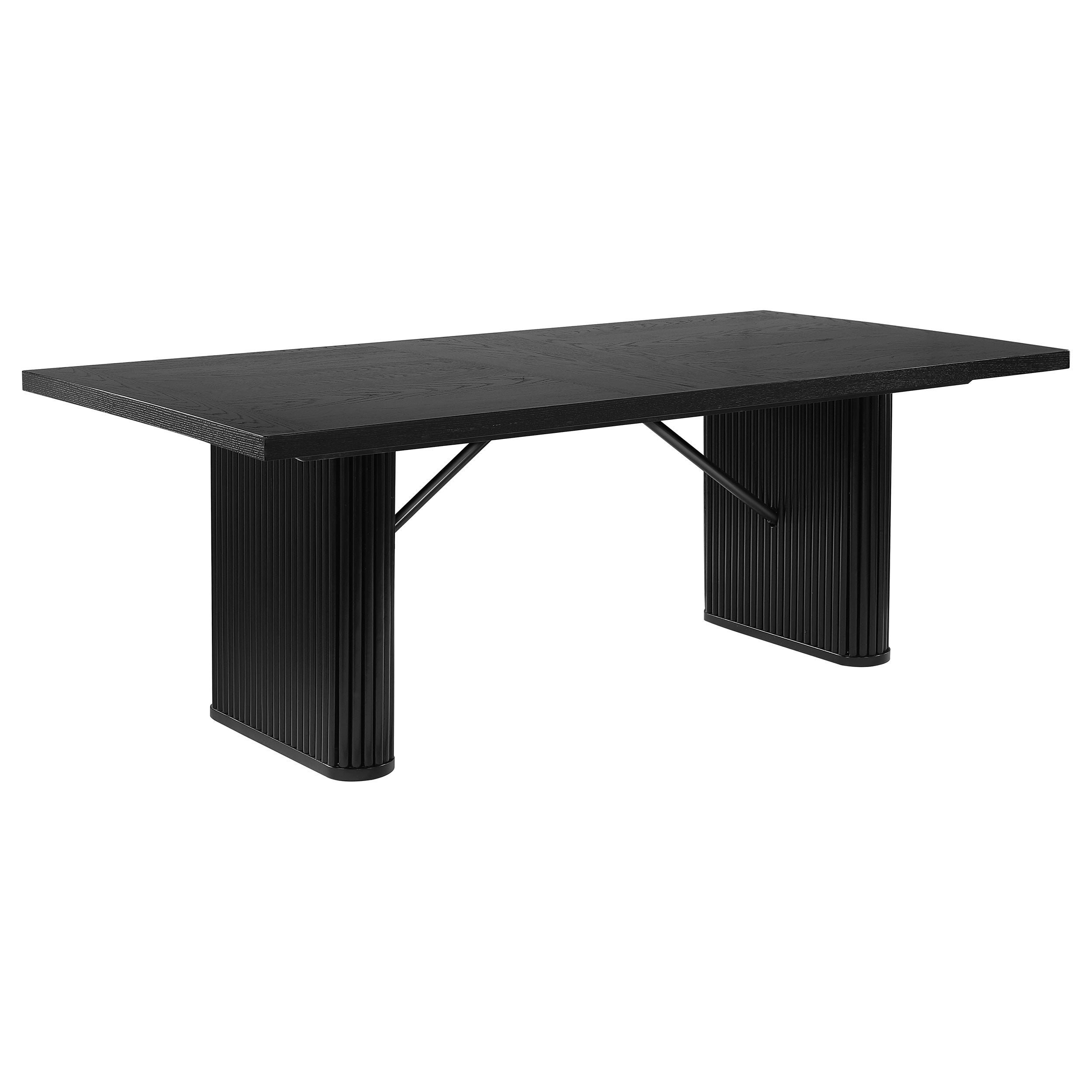 Catherine Rectangular 84-inch Wood Dining Table Black-