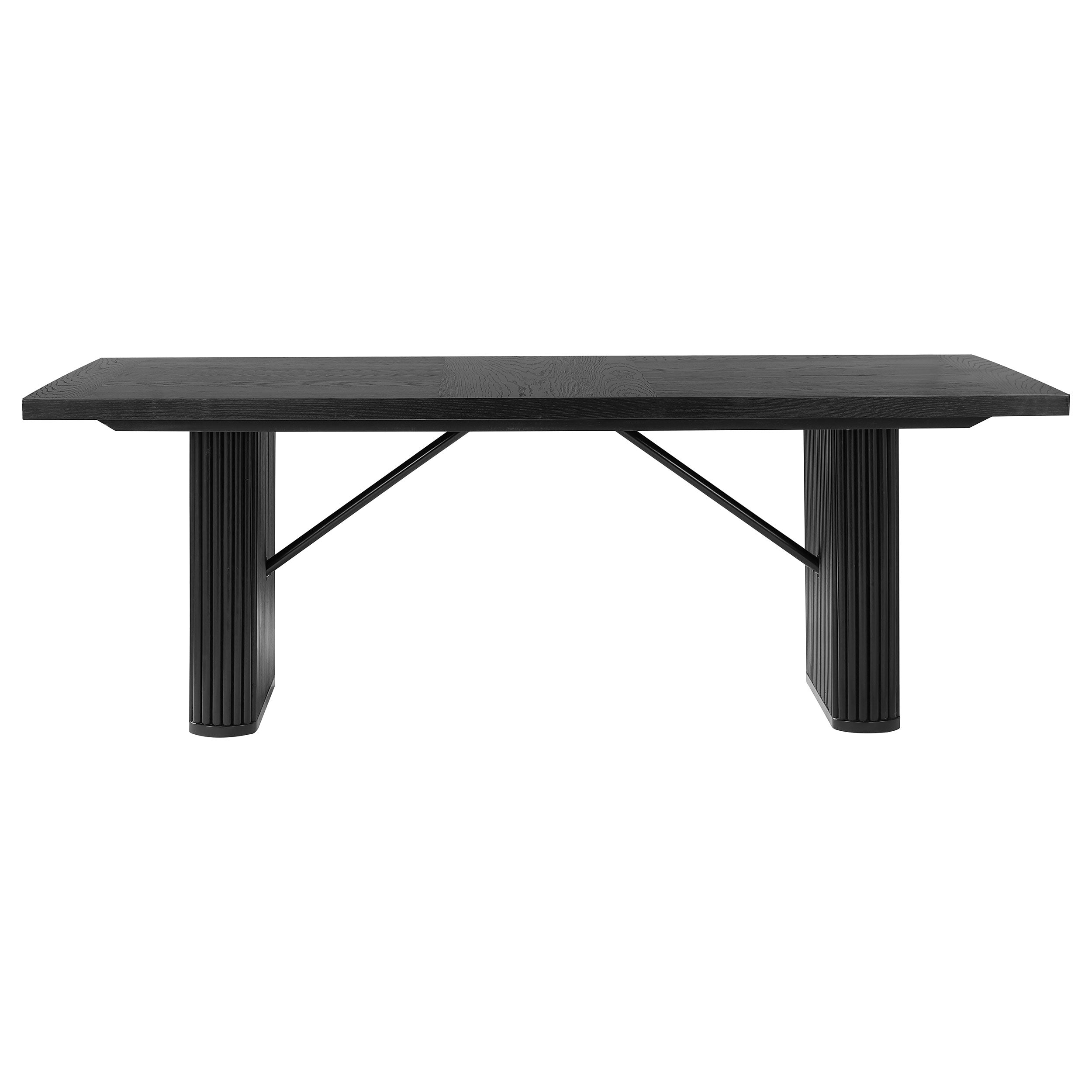 Catherine Rectangular 84-inch Wood Dining Table Black-