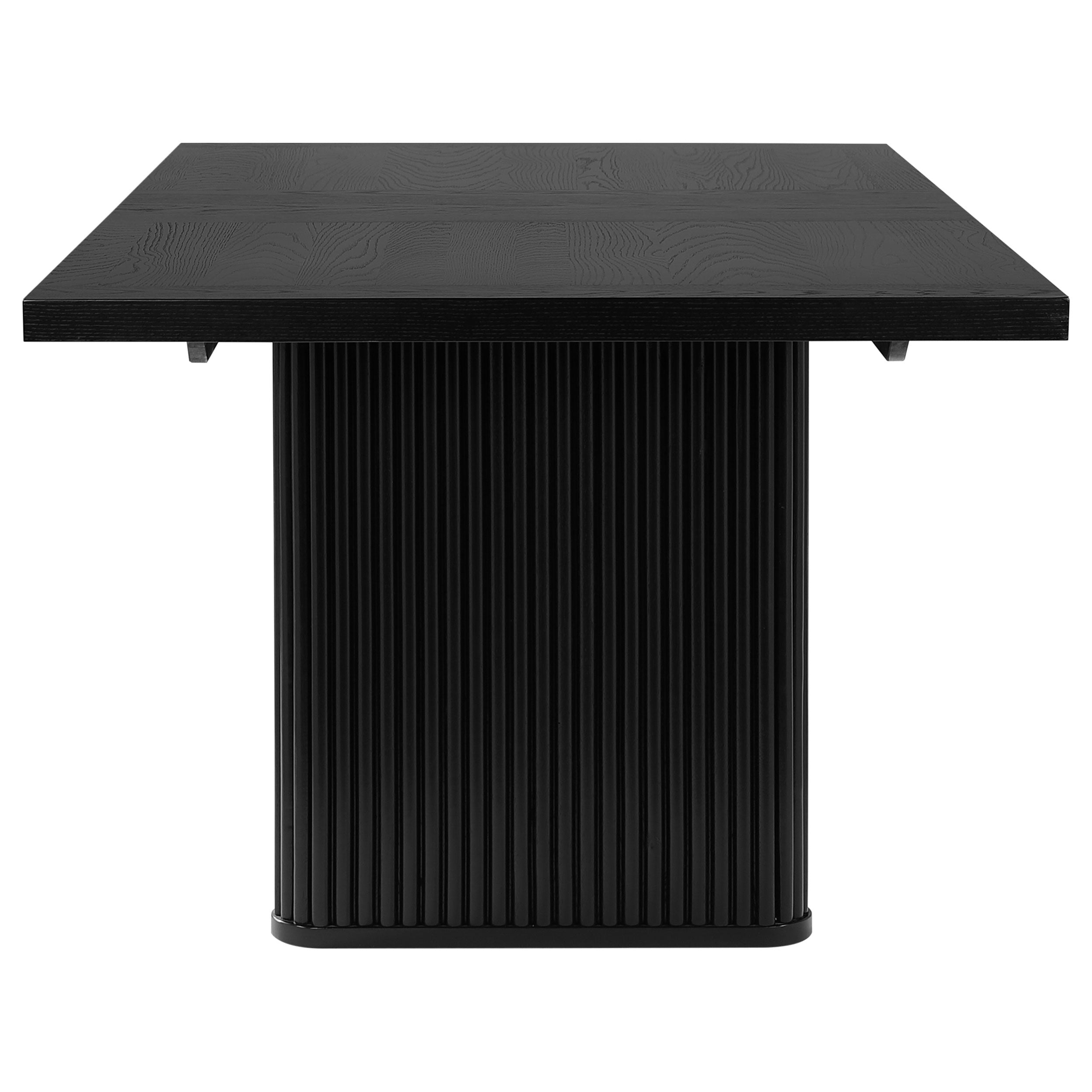 Catherine Rectangular 84-inch Wood Dining Table Black-
