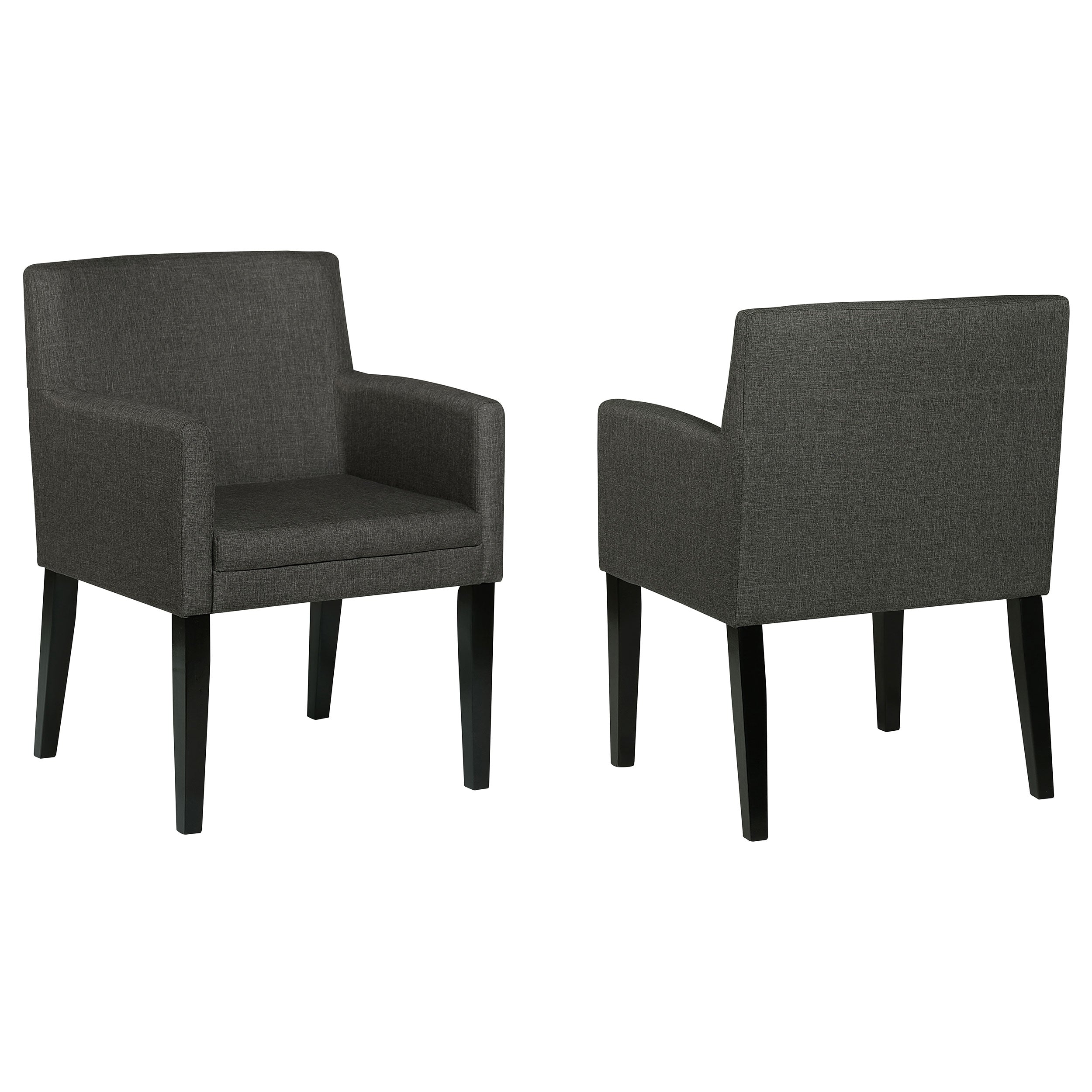 Catherine Upholstered Dining Arm Chair Grey (Set of 2)-