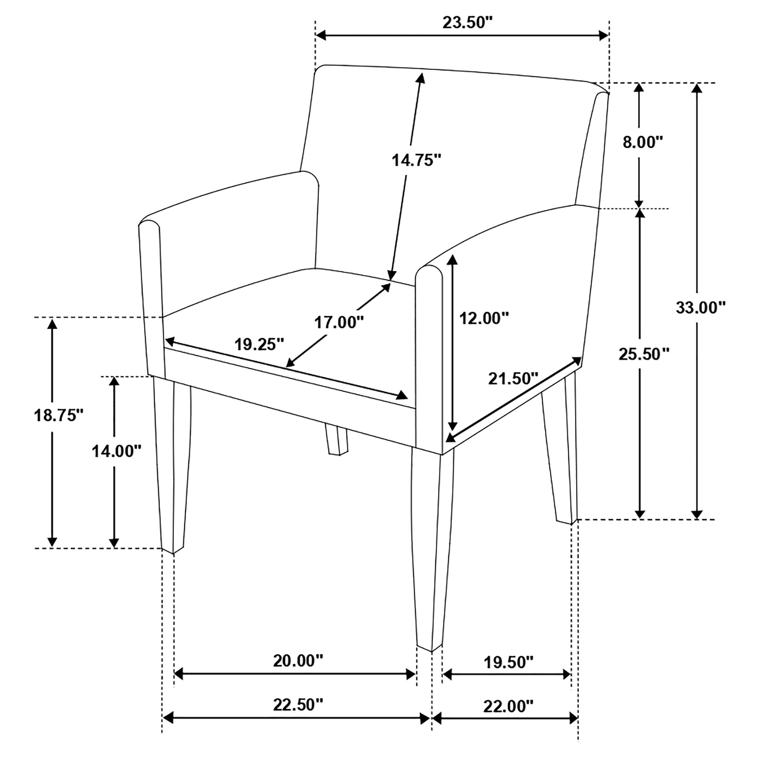 Catherine Upholstered Dining Arm Chair Grey (Set of 2)-