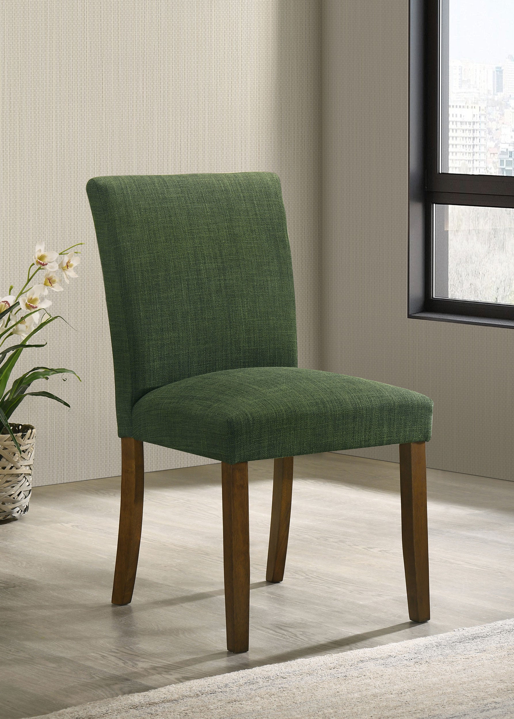 Paxton Upholstered Dining Side Chair Green (Set of 2)-