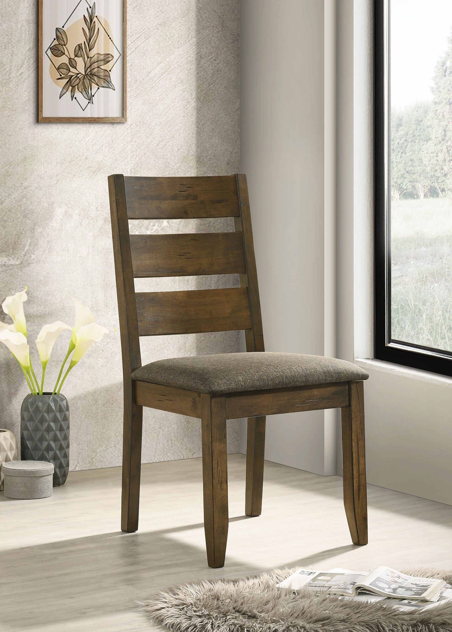 Alston Wood Dining Side Chair Knotty Nutmeg (Set of 2)-CoasterEveryday