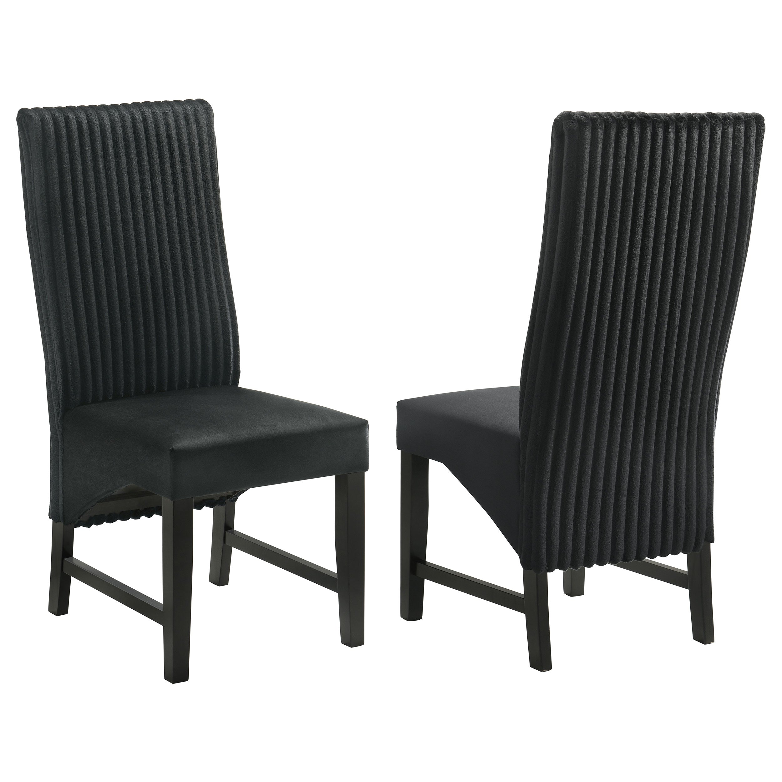 Barrand Upholstered Dining Side Chair Black (Set of 2)-