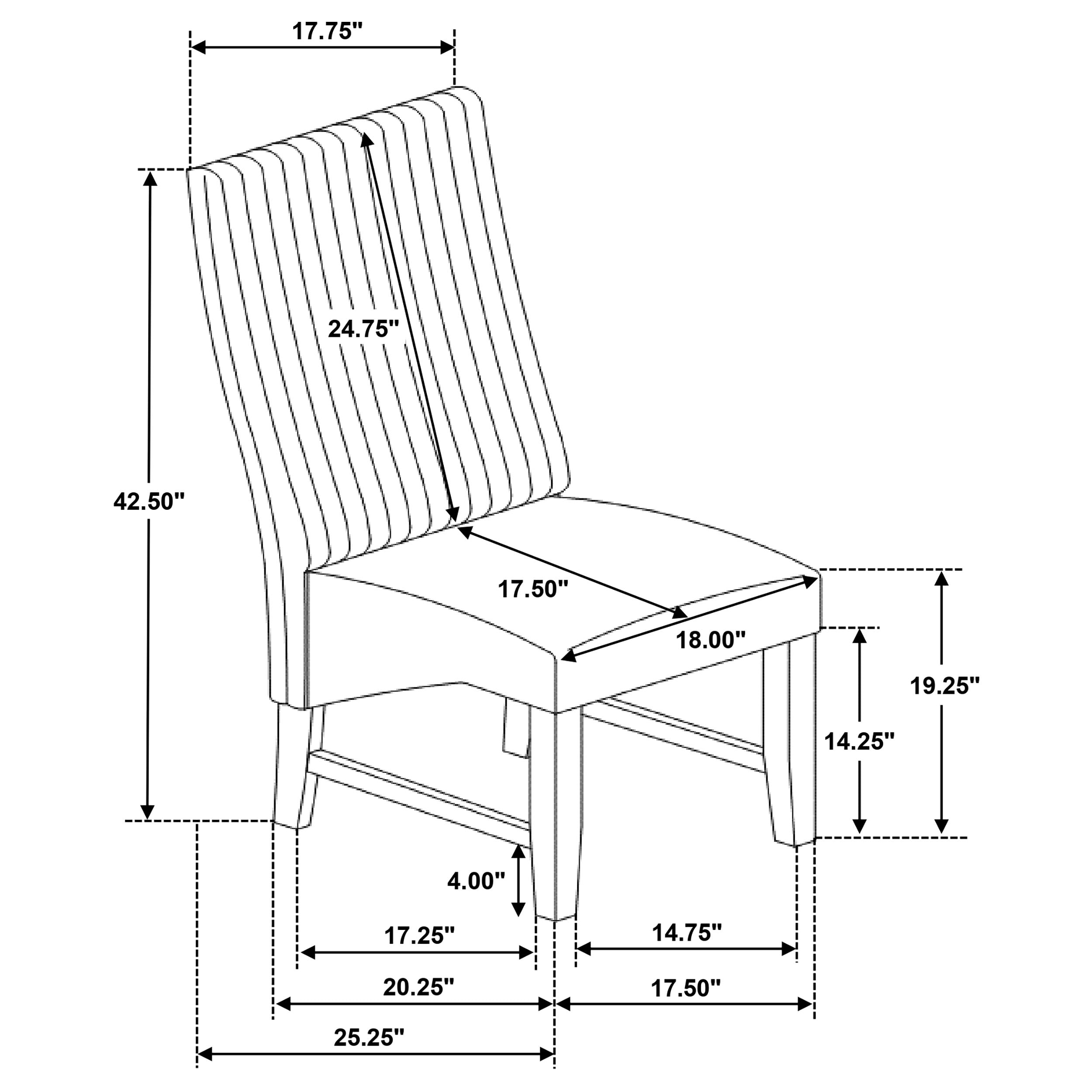 Barrand Upholstered Dining Side Chair Black (Set of 2)-