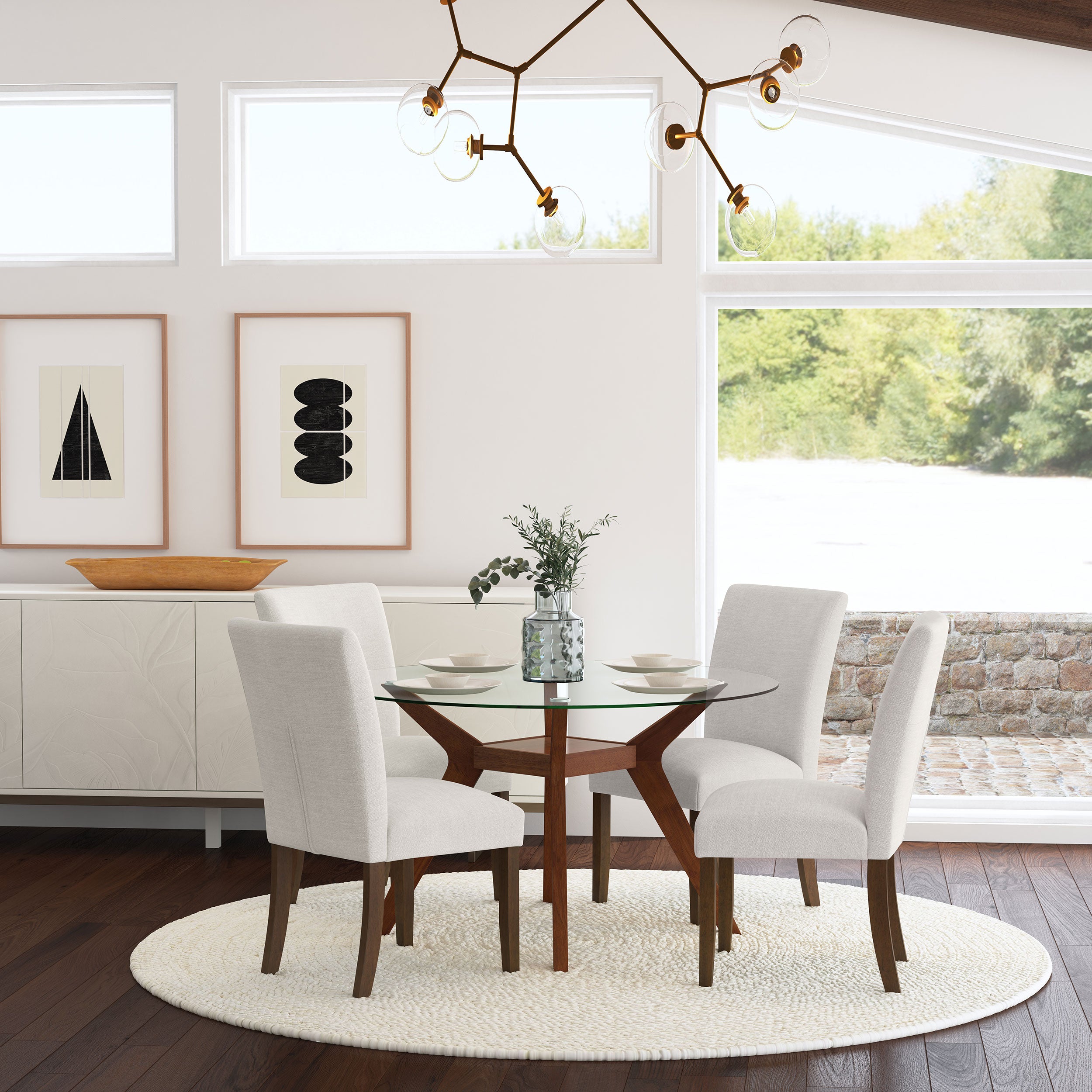 Paxton Upholstered Dining Side Chair Beige (Set of 2)-