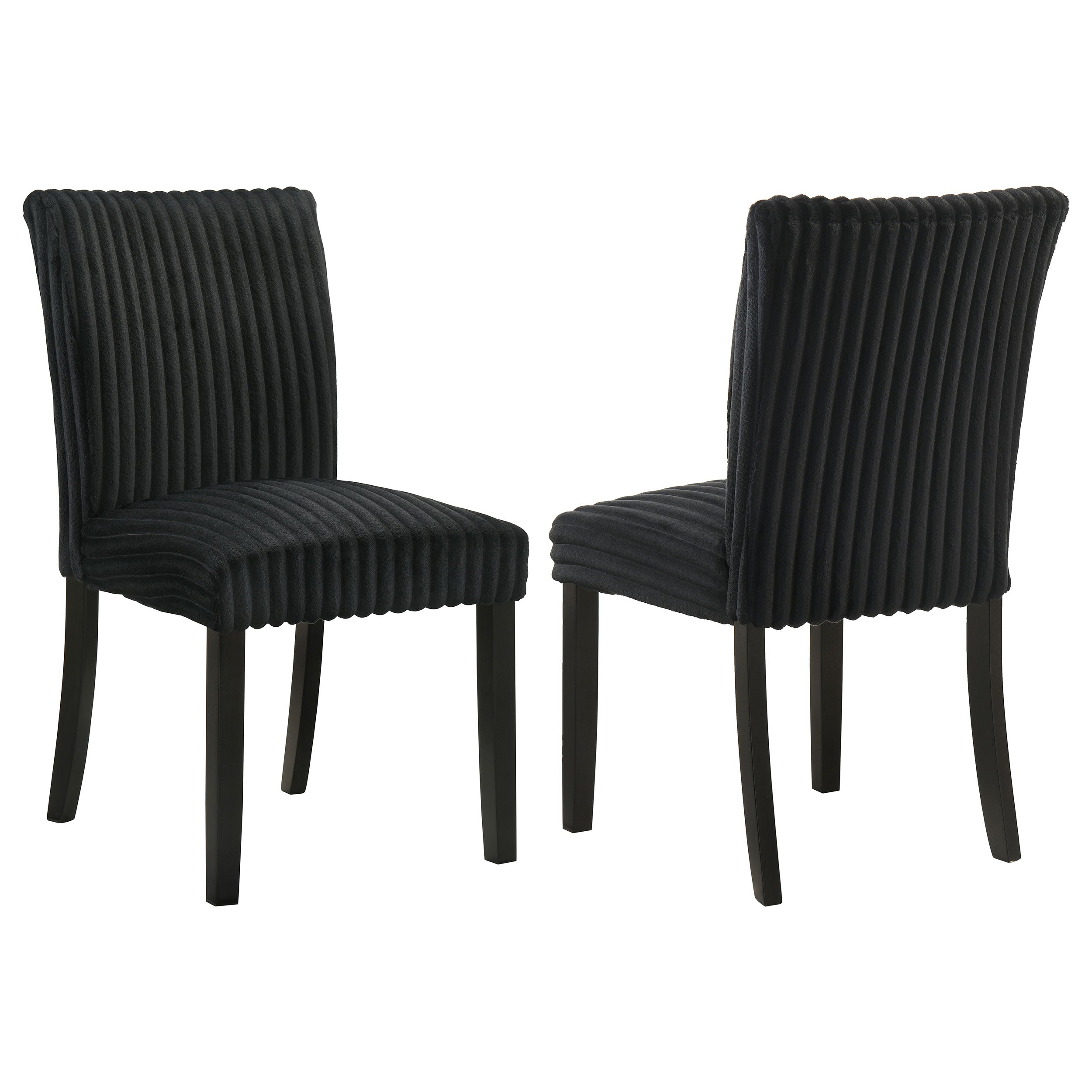 Dermott Upholstered Parson Dining Side Chair Black (Set of 2)-
