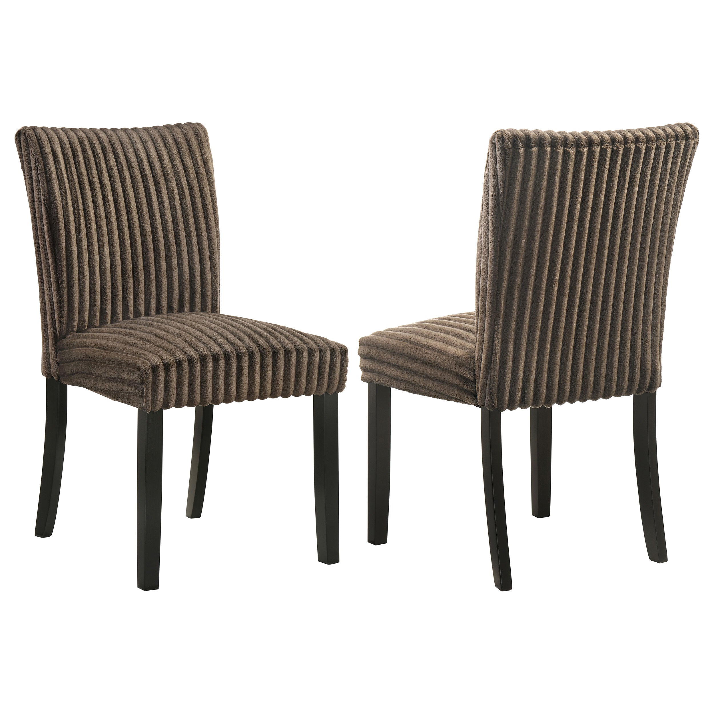 Dermott Upholstered Parson Dining Side Chair Chocolate (Set of 2)-