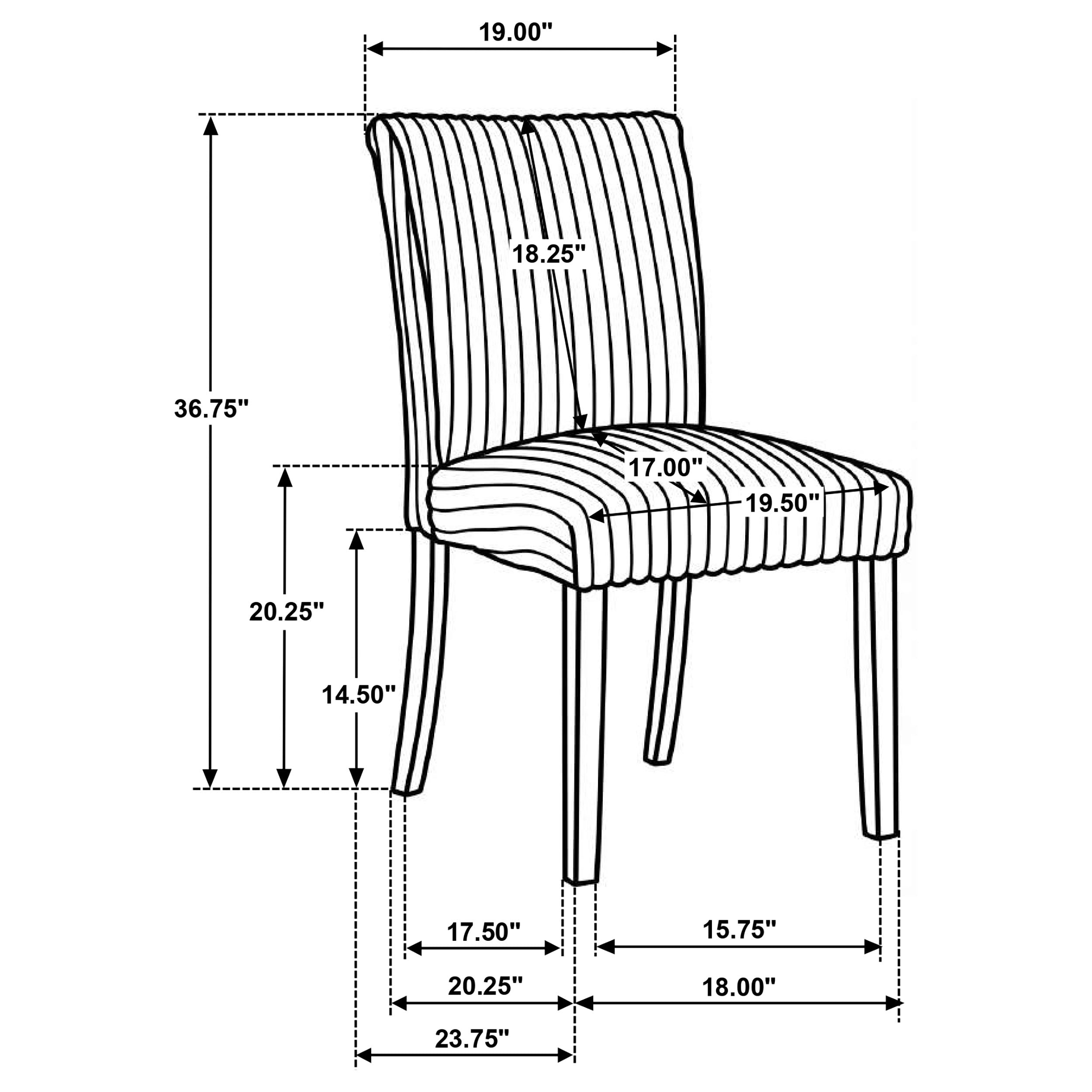 Dermott Upholstered Parson Dining Side Chair Chocolate (Set of 2)-