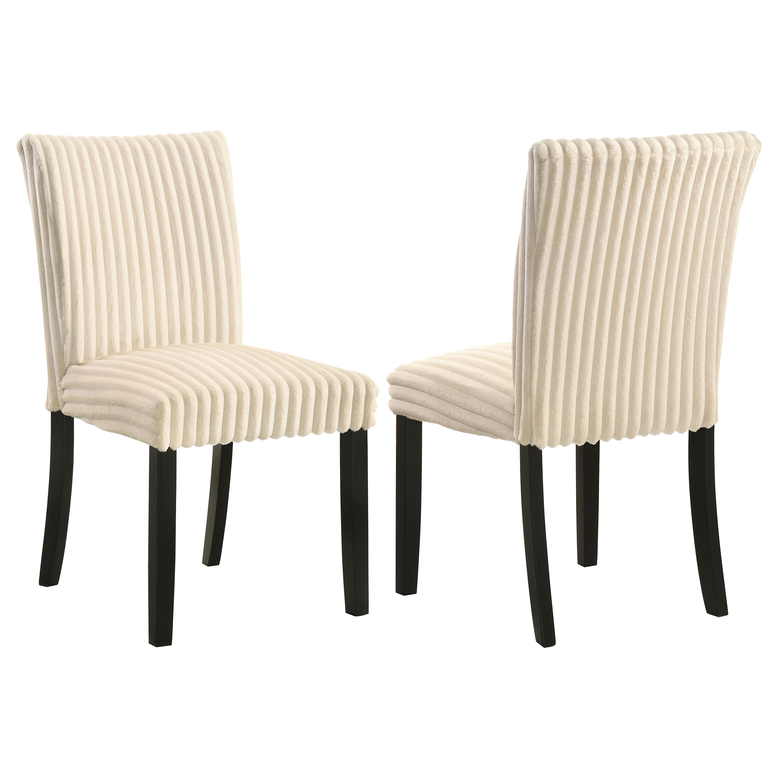 Dermott Upholstered Parson Dining Side Chair Cream (Set of 2)-