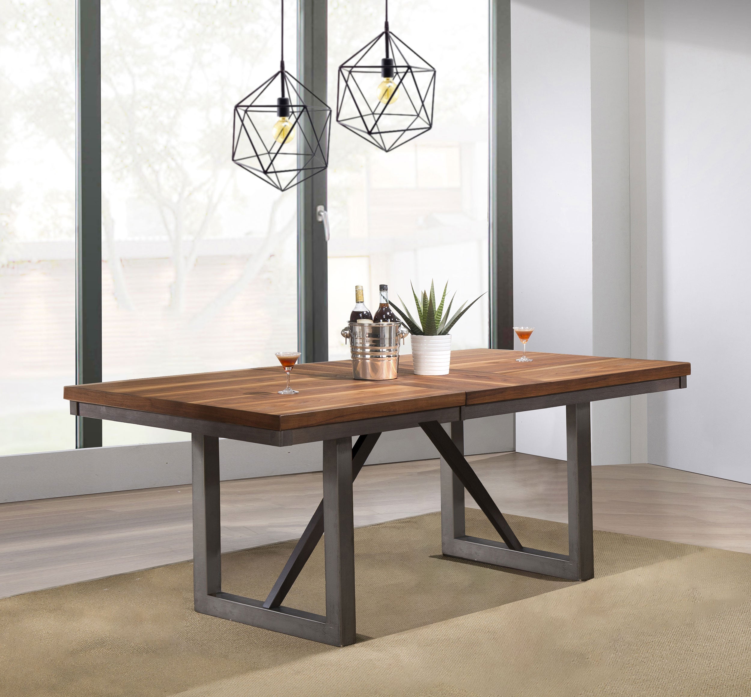 Spring Creek 77-inch Extension Dining Table Natural Walnut-CoasterEssence
