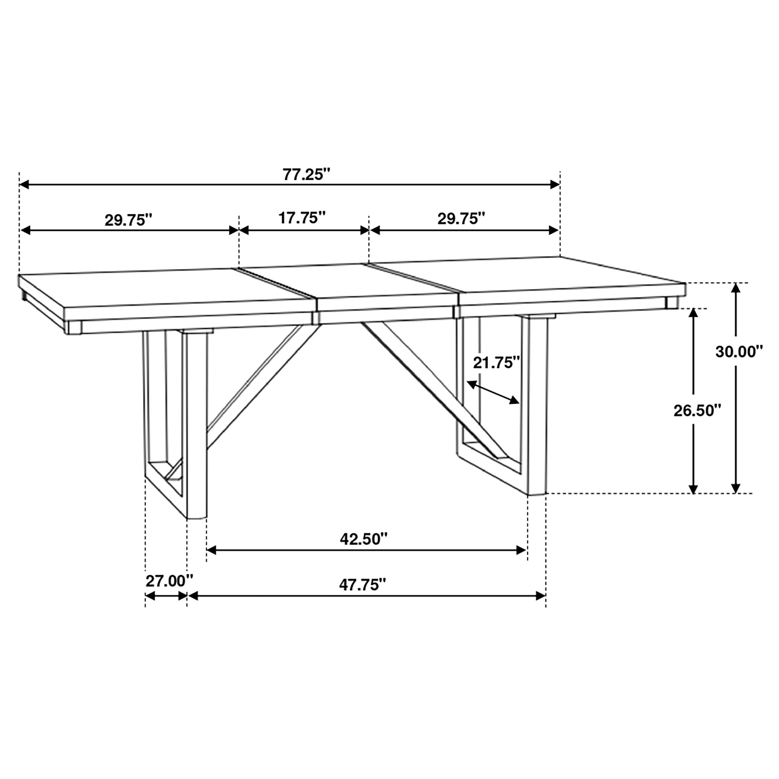 Spring Creek 77-inch Extension Dining Table Natural Walnut-CoasterEssence