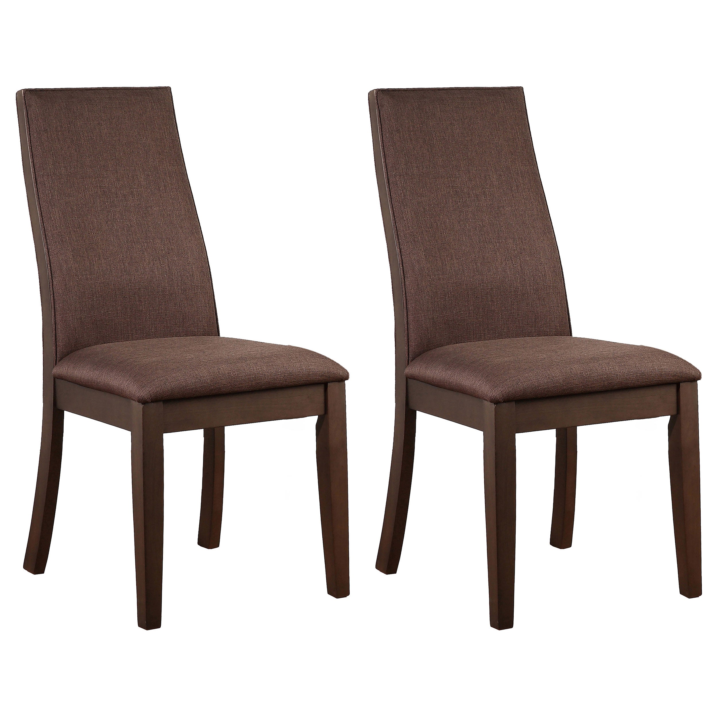 Spring Creek Upholstered Dining Chair Chocolate (Set of 2)-CoasterEssence