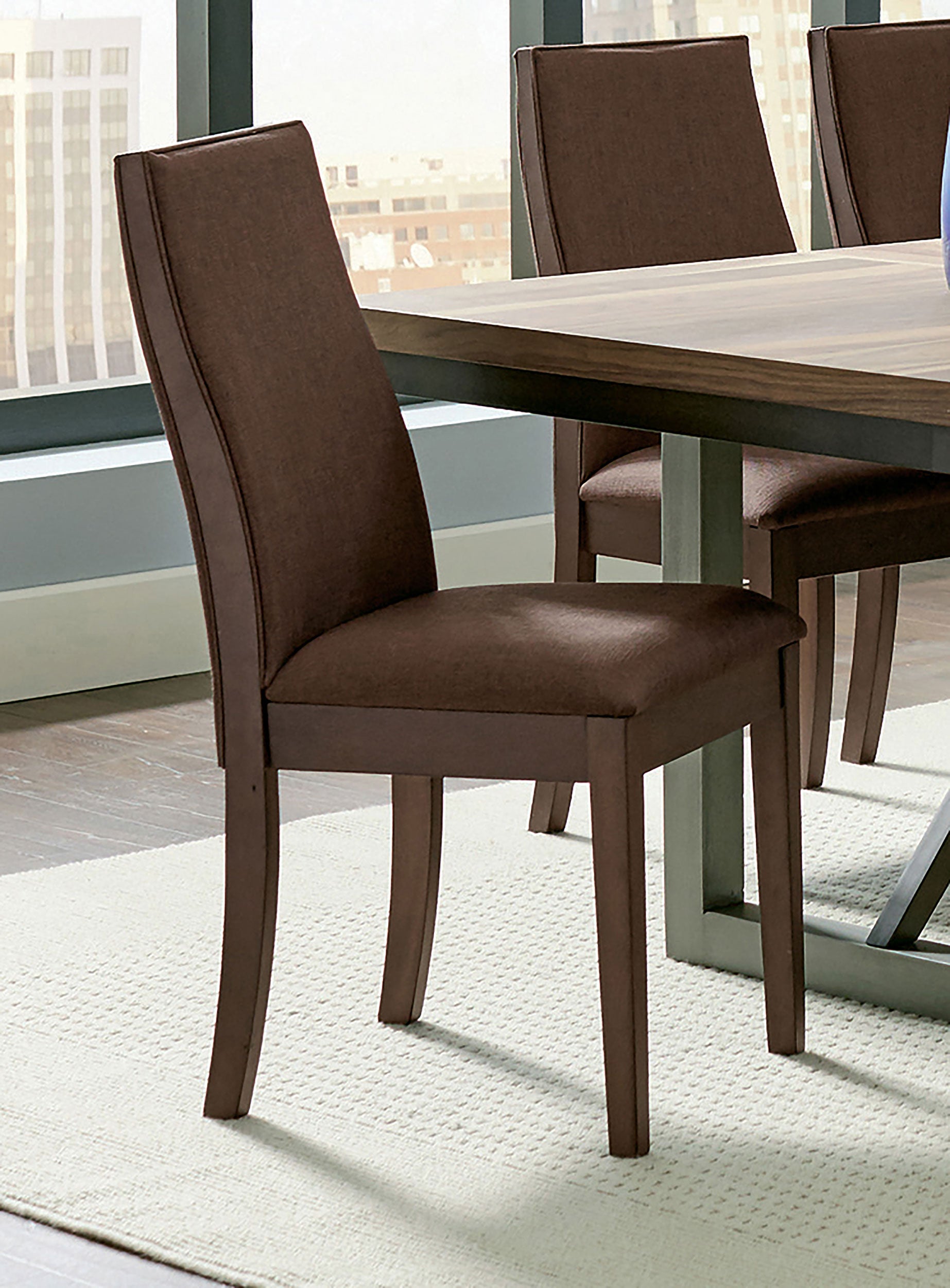 Spring Creek Upholstered Dining Chair Chocolate (Set of 2)-CoasterEssence