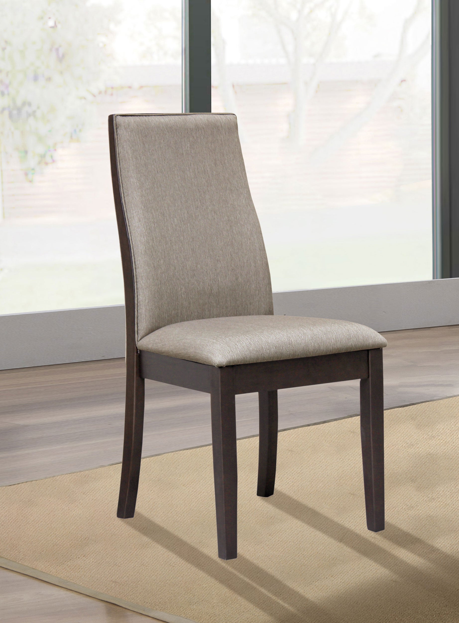Spring Creek Upholstered Dining Chair Taupe (Set of 2)-CoasterEssence