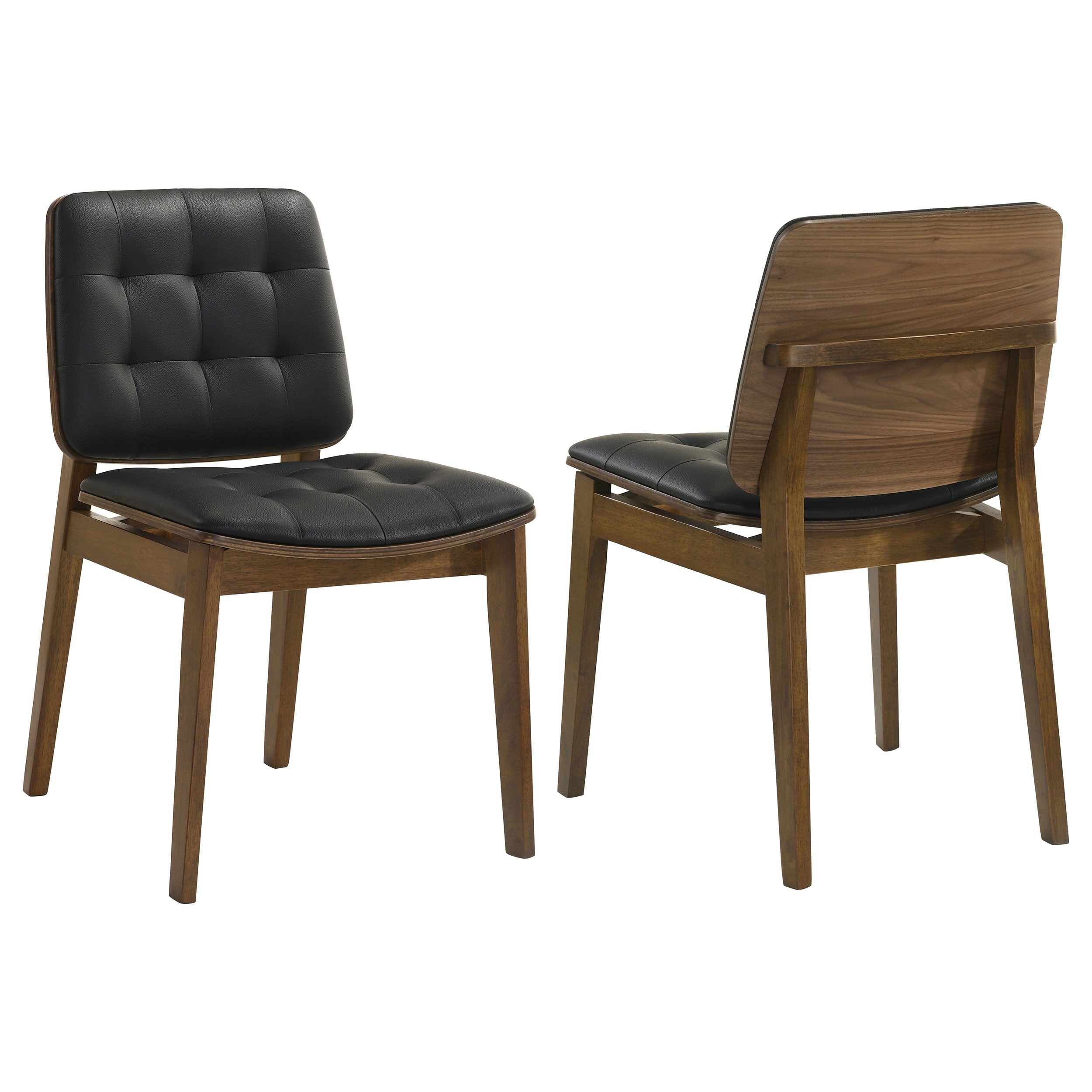 Redbridge Upholstered Dining Side Chair Walnut (Set of 2)-CoasterEssence