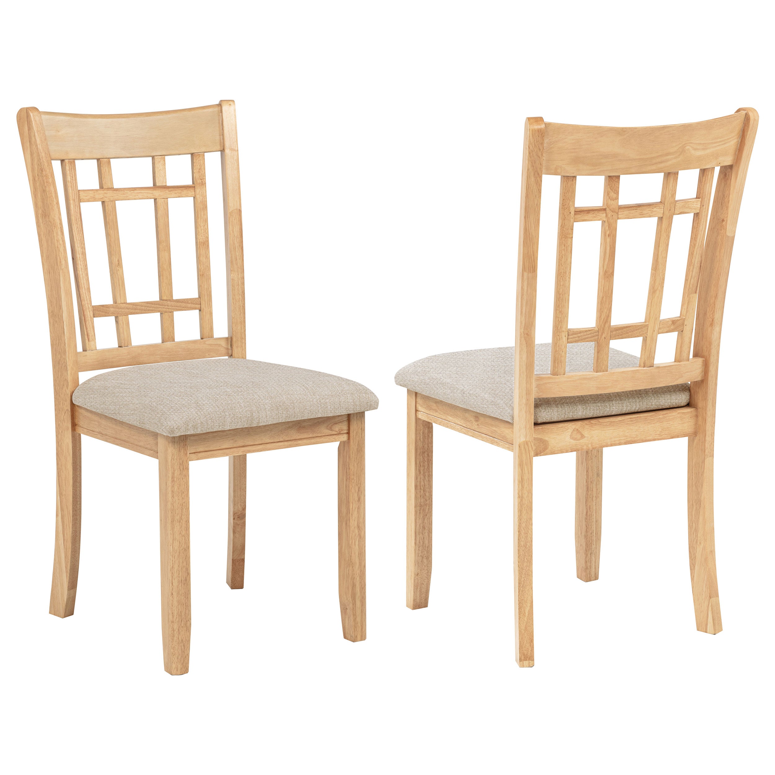 Lavon Wood Dining Side Chair Linen and Light Oak (Set of 2)-