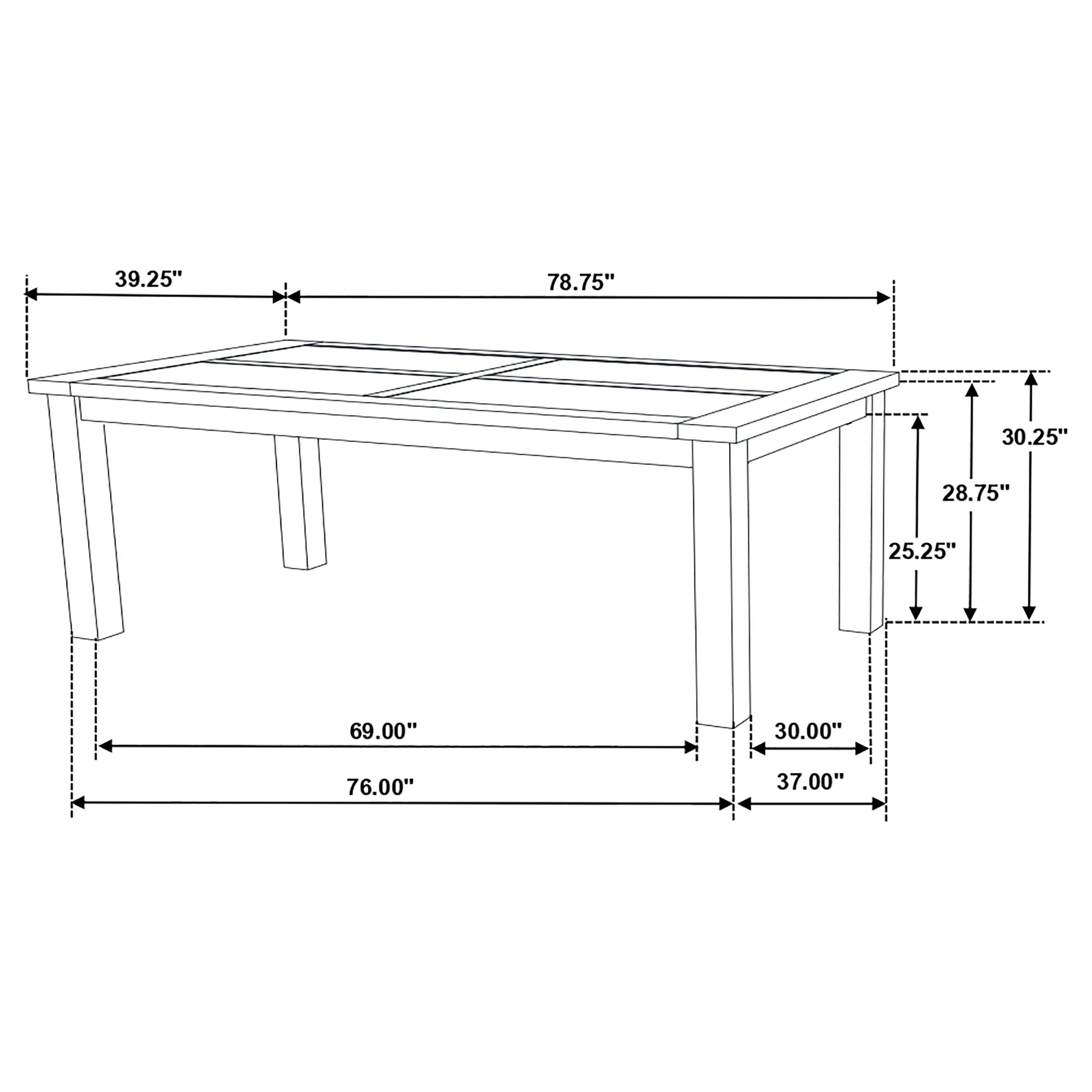 Coleman Rectangular 79-inch Dining Table Rustic Golden Brown-CoasterEveryday