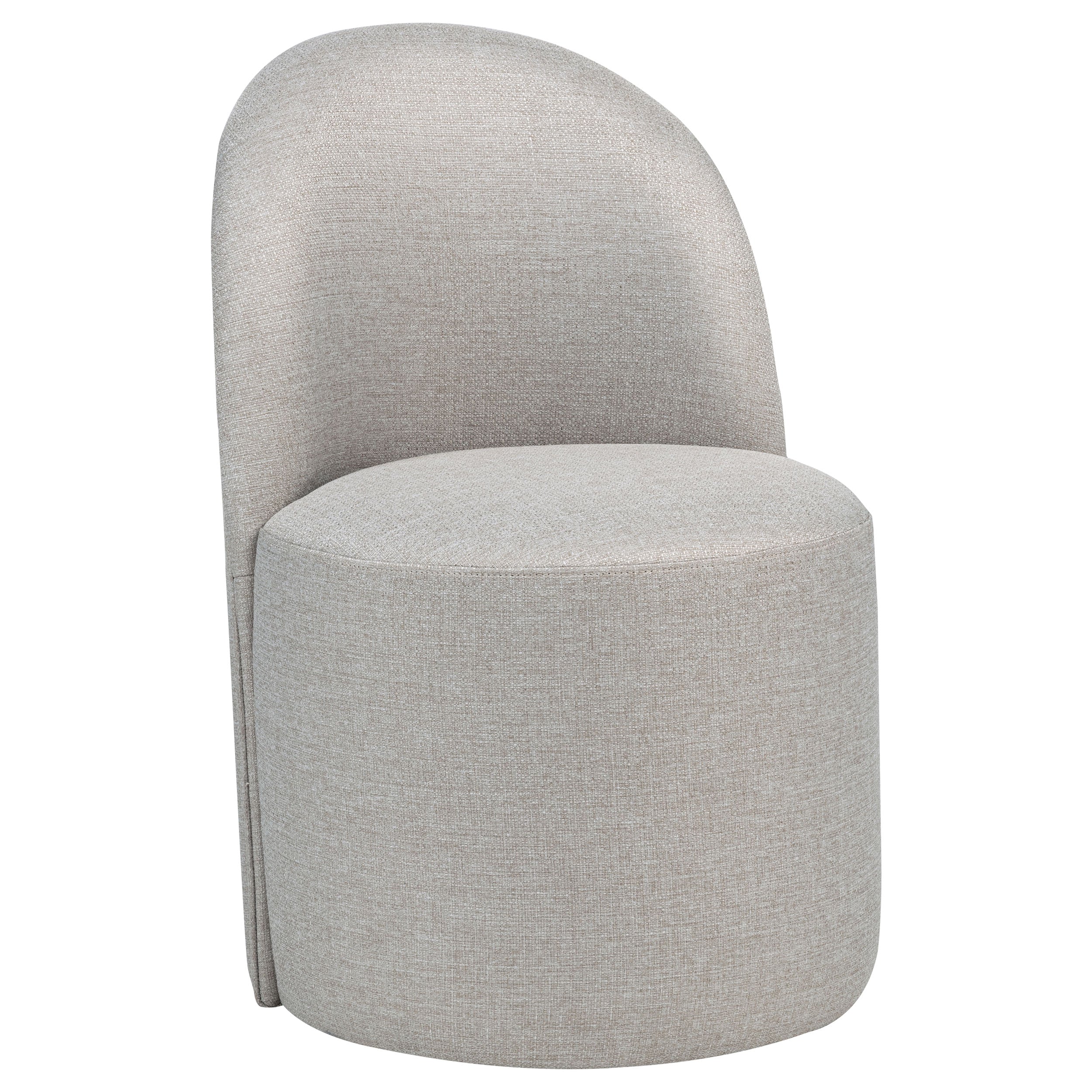 Aubrey Upholstered Barrel Dining Side Chair Beige (Set of 2)-