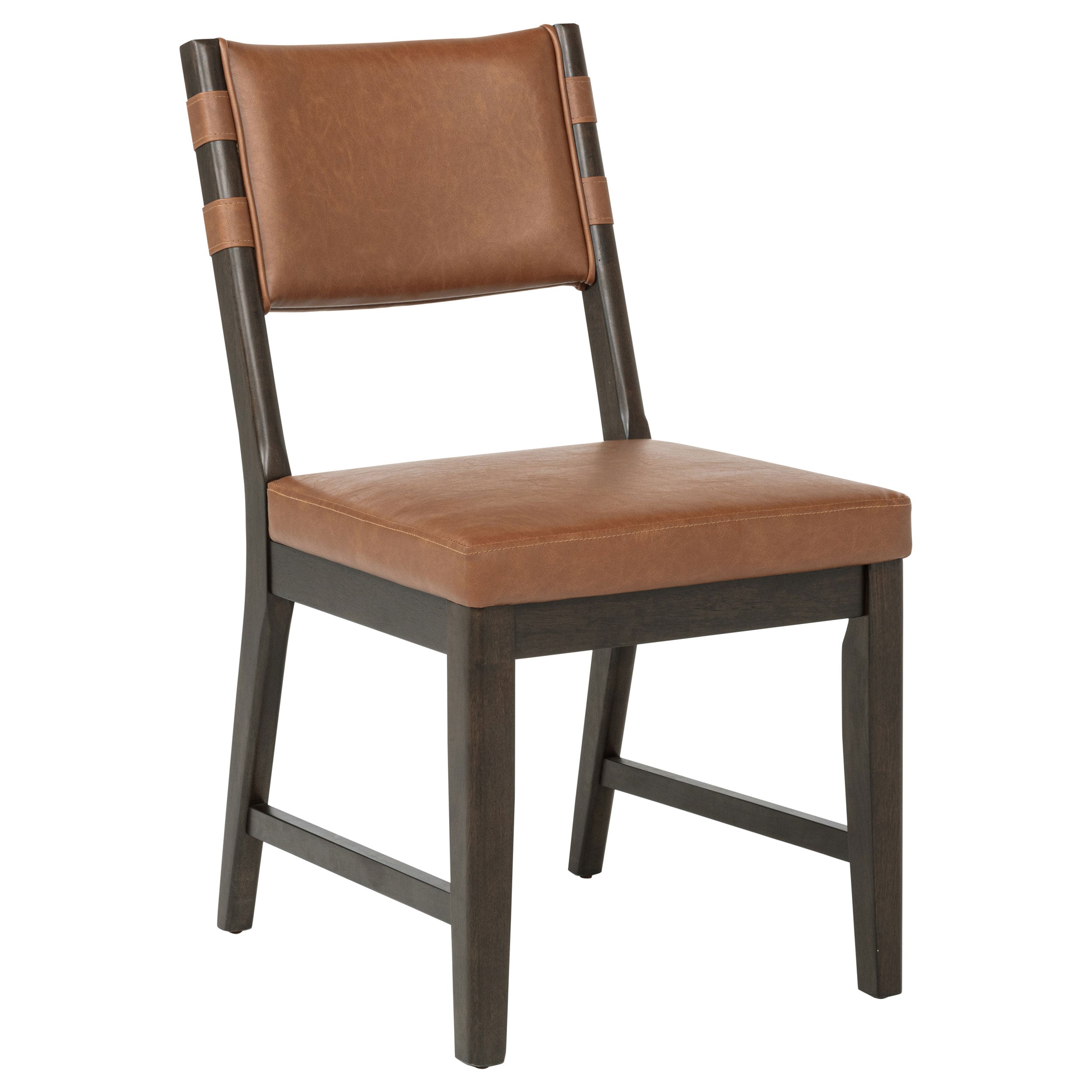 Tegan Faux Leather Upholstered Dining Side Chair Cognac (Set of 2)-