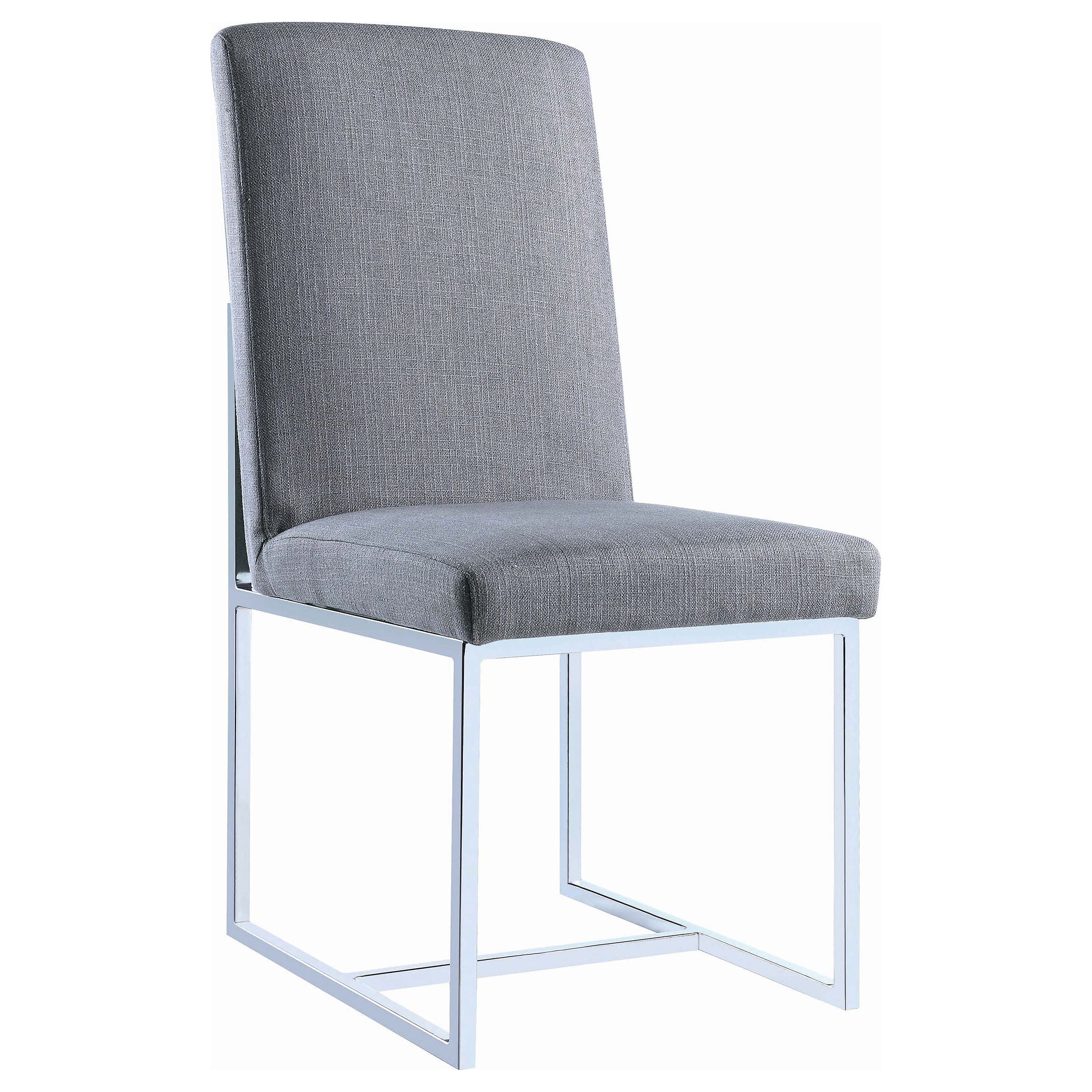 Mackinnon Upholstered Dining Side Chair Grey (Set of 2)-CoasterElevations