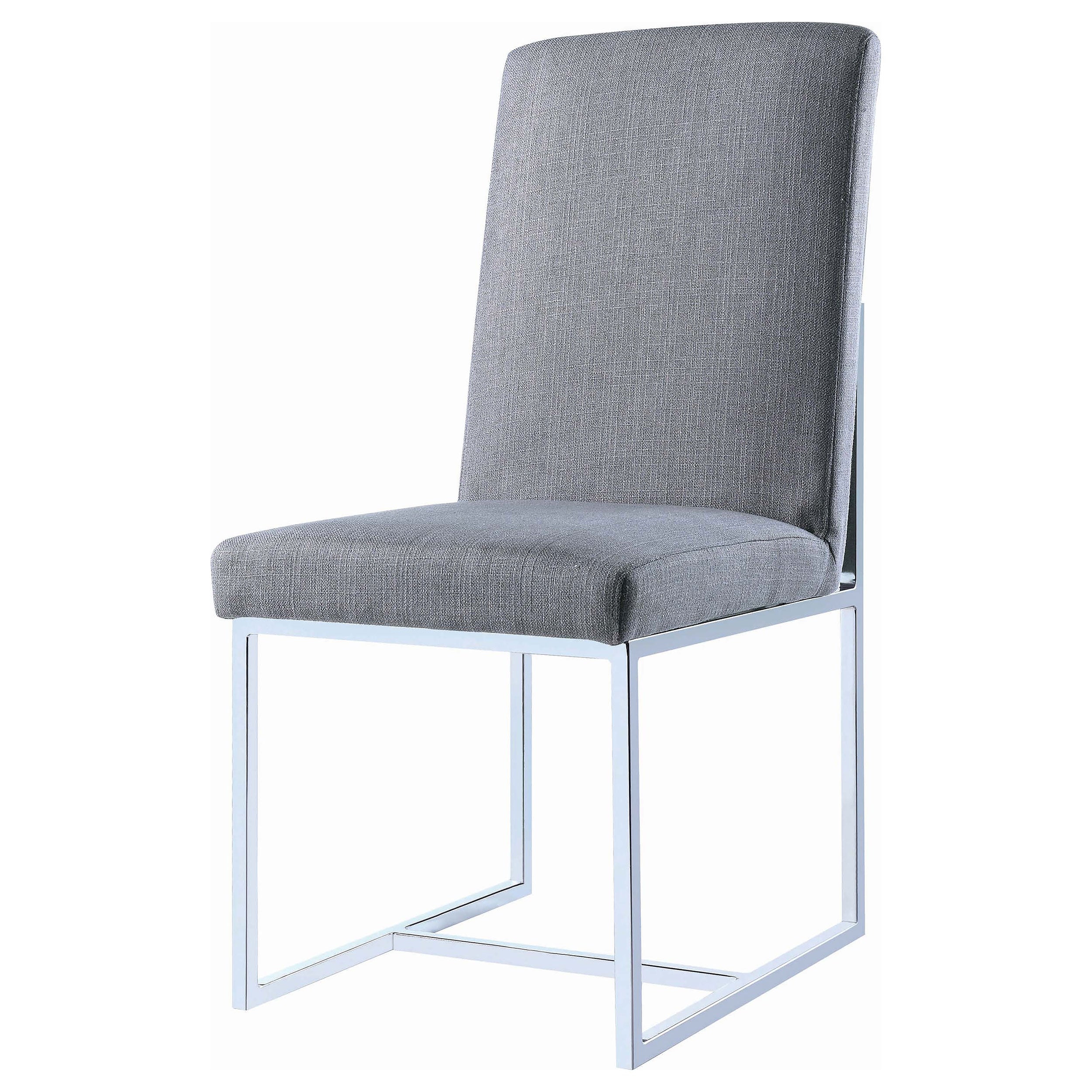 Mackinnon Upholstered Dining Side Chair Grey (Set of 2)-CoasterElevations